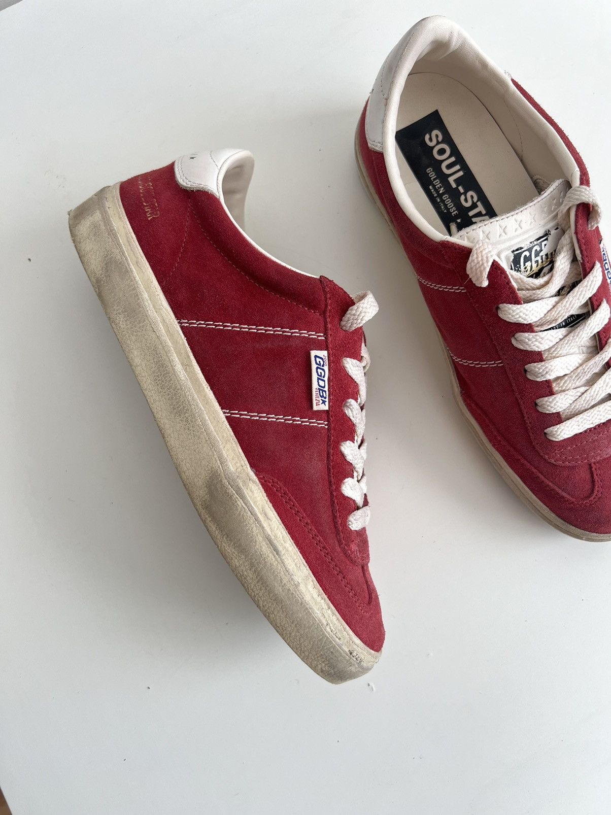 Golden Goose Golden Goose Soul Star Dark Red/Milk Sneakers Size US 8.5 / IT 38.5 - 12 Thumbnail