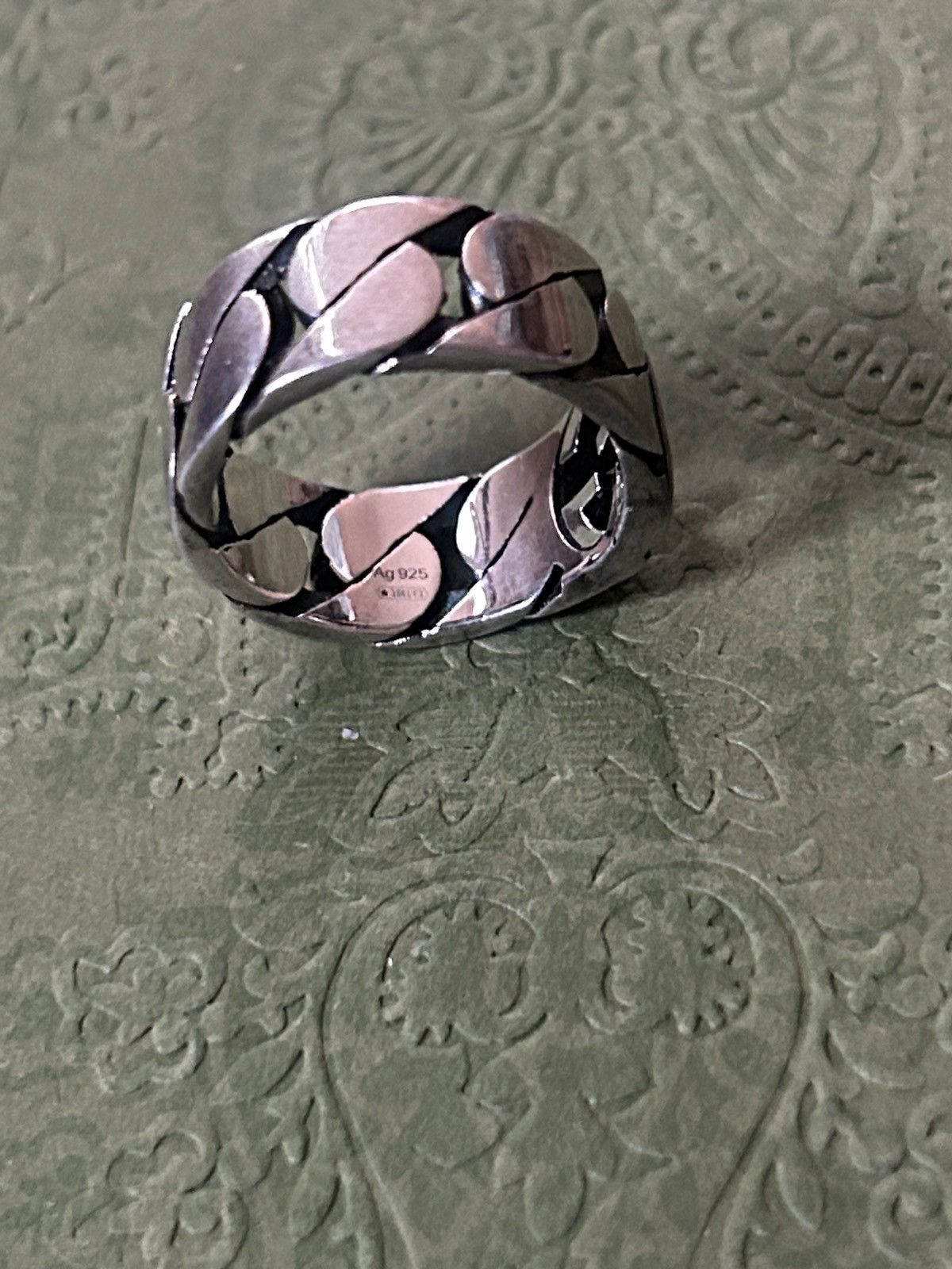 Gucci Gucci Interlocking G Wide Ring Silver 925 Semi Shiny 661515 Size ONE SIZE - 6 Thumbnail