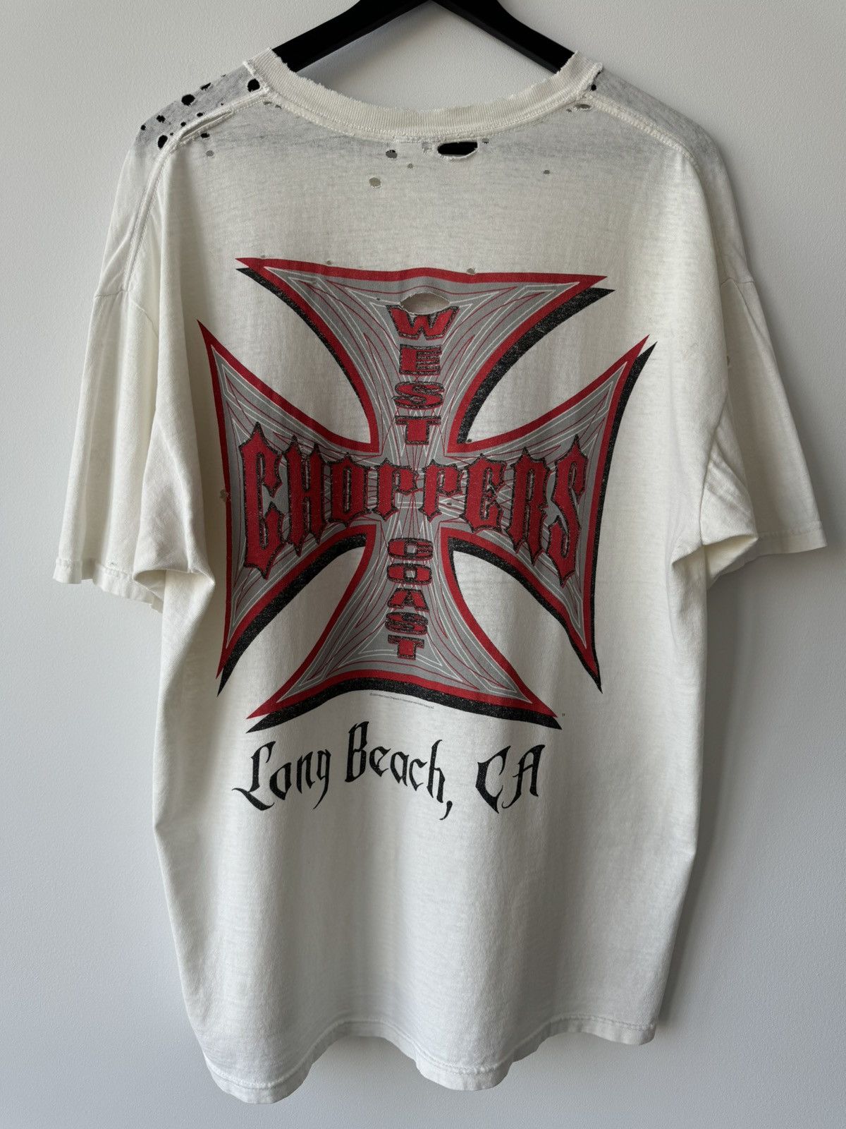 Vintage VINTAGE 90s THRASHED WEST COAST CHOPPERS WCC FADED OVERSIZED Size US XL / EU 56 / 4 - 6 Thumbnail