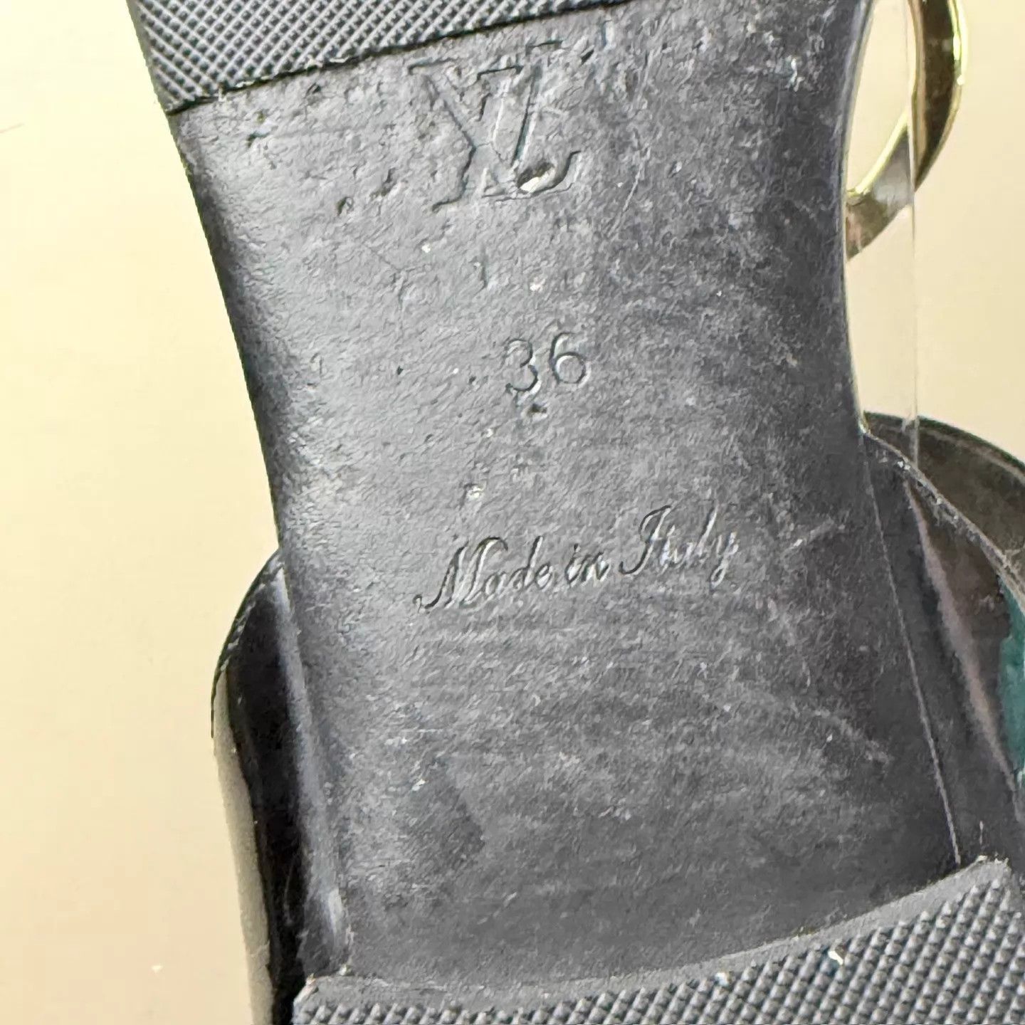 Louis Vuitton LV Black Gold Logo Strappy Sandals 36 EU Size US 5.5 / IT 35.5 - 7 Thumbnail