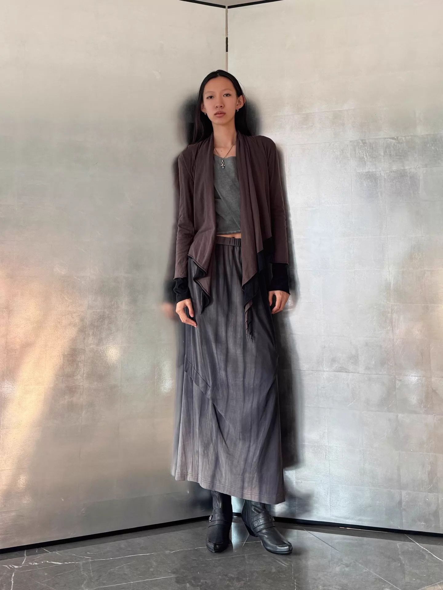 Other Dutch Double-Layer Color-Blocked Irregular Cardigan S Size S / US 4 / IT 40 - 4 Thumbnail
