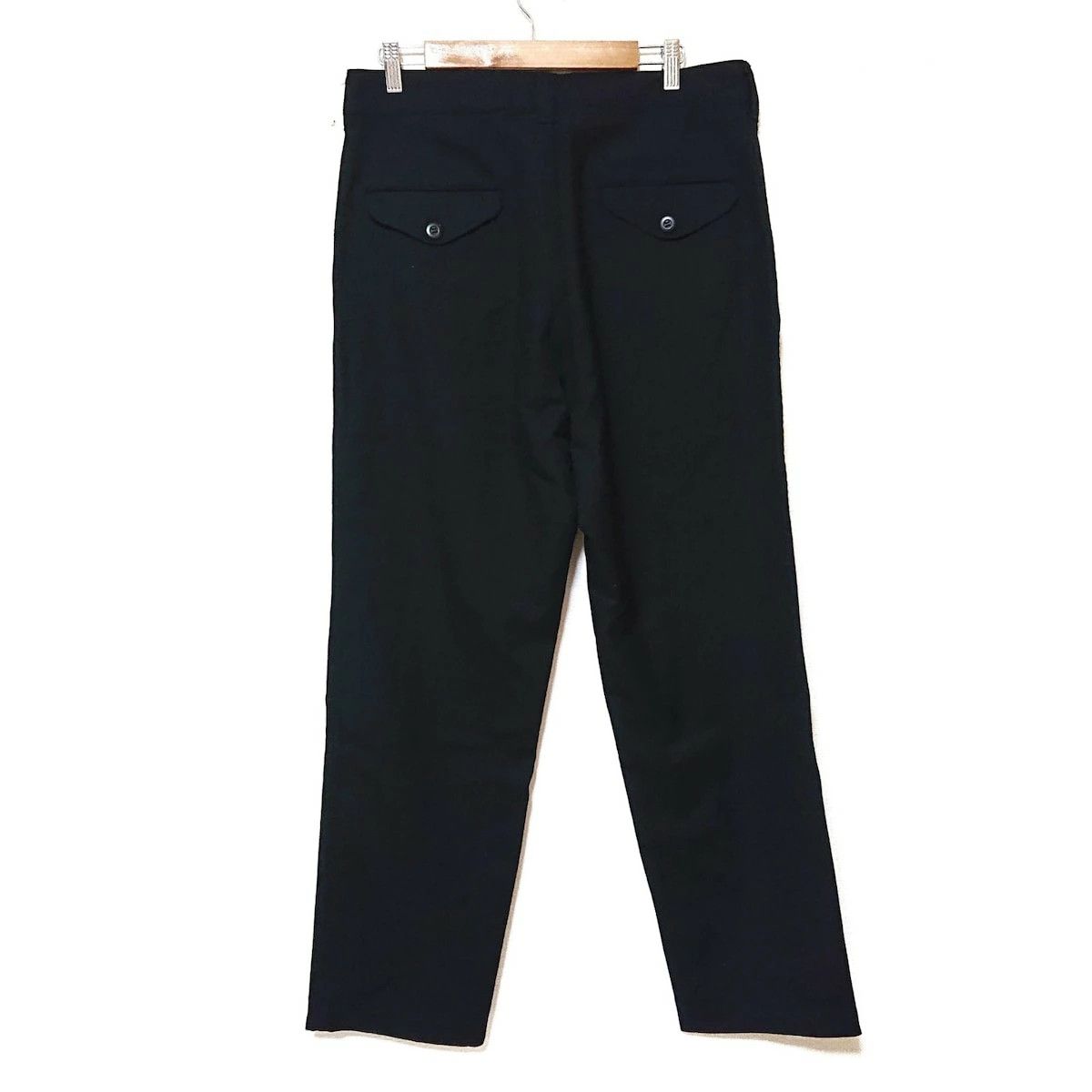 Comme des Garcons Homme Casual Pant full length wool cupra zipper straight cut Black Size US 33 - 2 Thumbnail