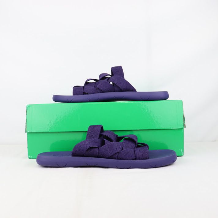 Bottega Veneta o1rshd1 Intrecciato Starfish Plat Sandal in Blue Size US 13 / EU 46 - 1 Thumbnail