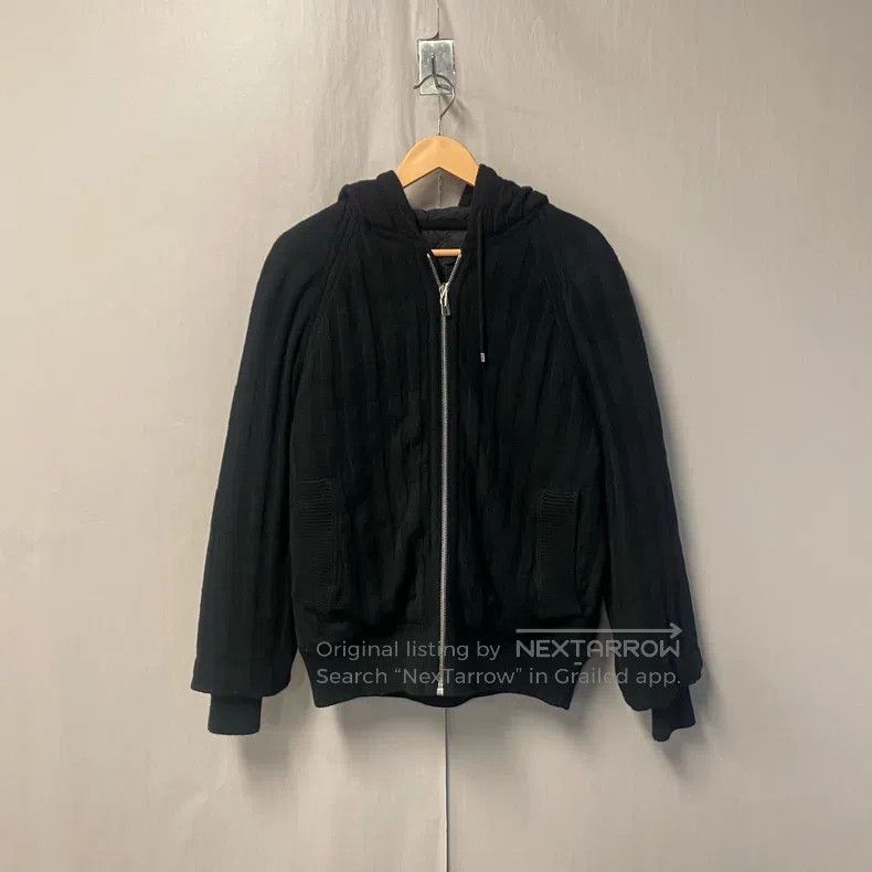 Hermes Hermes Hooded Double-Sided Down Knit Jacket Black Cotton C Size XS / US 0-2 / IT 36-38 - 1 Thumbnail