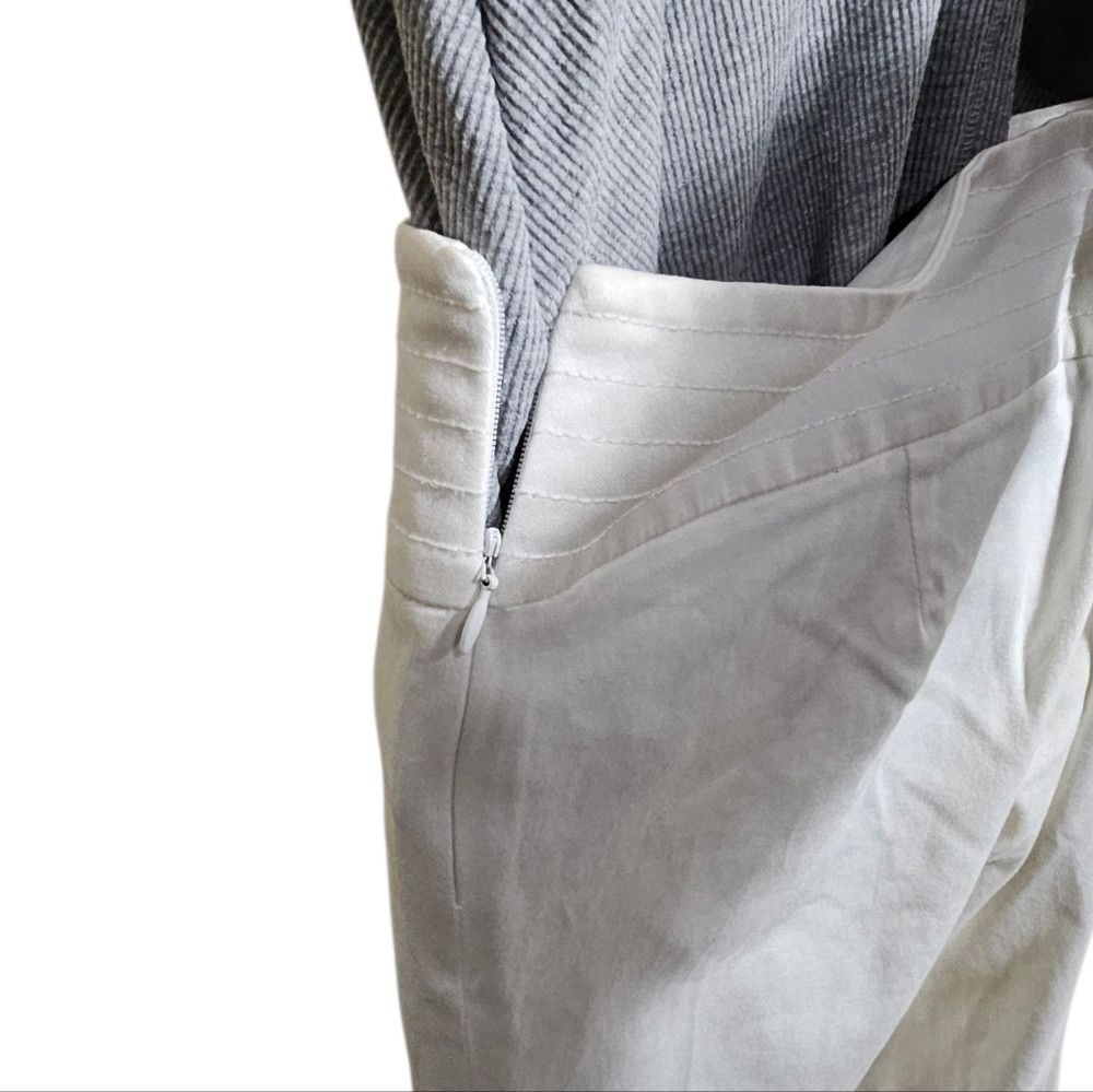 Trina Turk Y2K Trina Turk White Wide Leg Crop Trousers Pants 6 Size 28" / US 6 / IT 42 - 4 Thumbnail