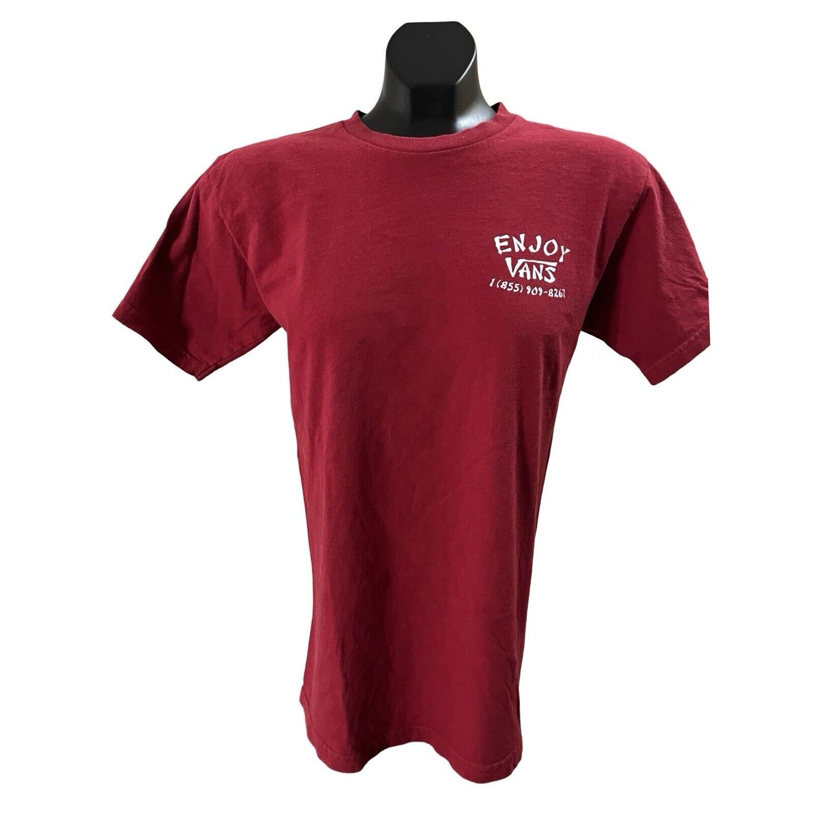 Vans Vans “Enjoy” Graphic Tee – Red, Small Size US S / EU 44-46 / 1 - 1 Thumbnail