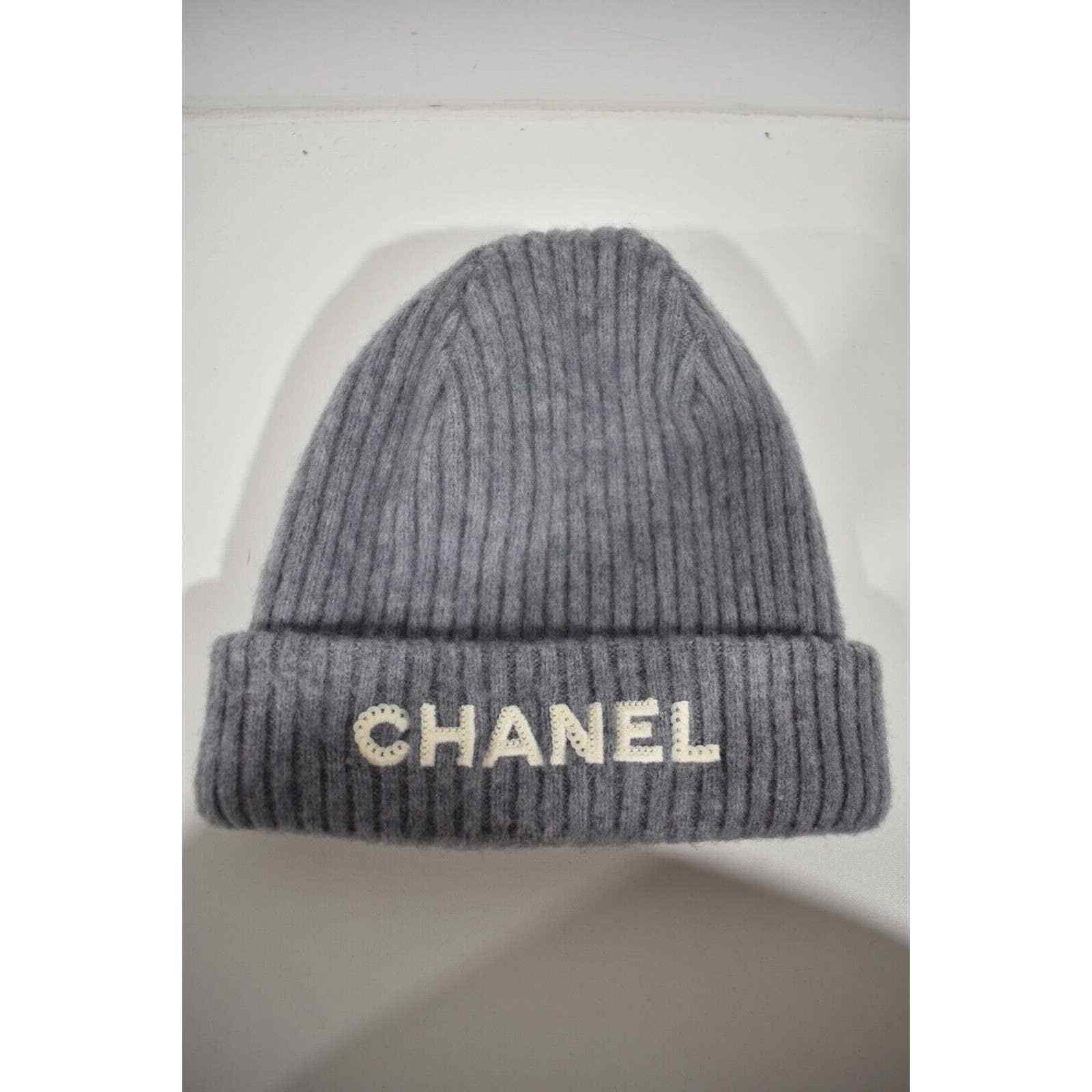 Chanel Chanel Cashmere Sequin CC Logo Beanie Winter Hat Cap Cloche Size ONE SIZE - 4 Thumbnail