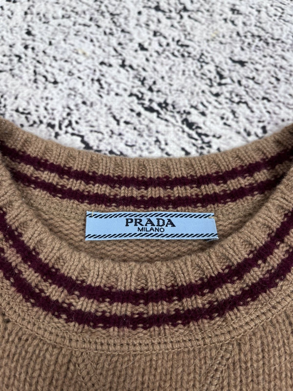 Prada Prada Milano Cashmere Wool Knit Sweater Brown Logo Size XS / US 0-2 / IT 36-38 - 7 Thumbnail
