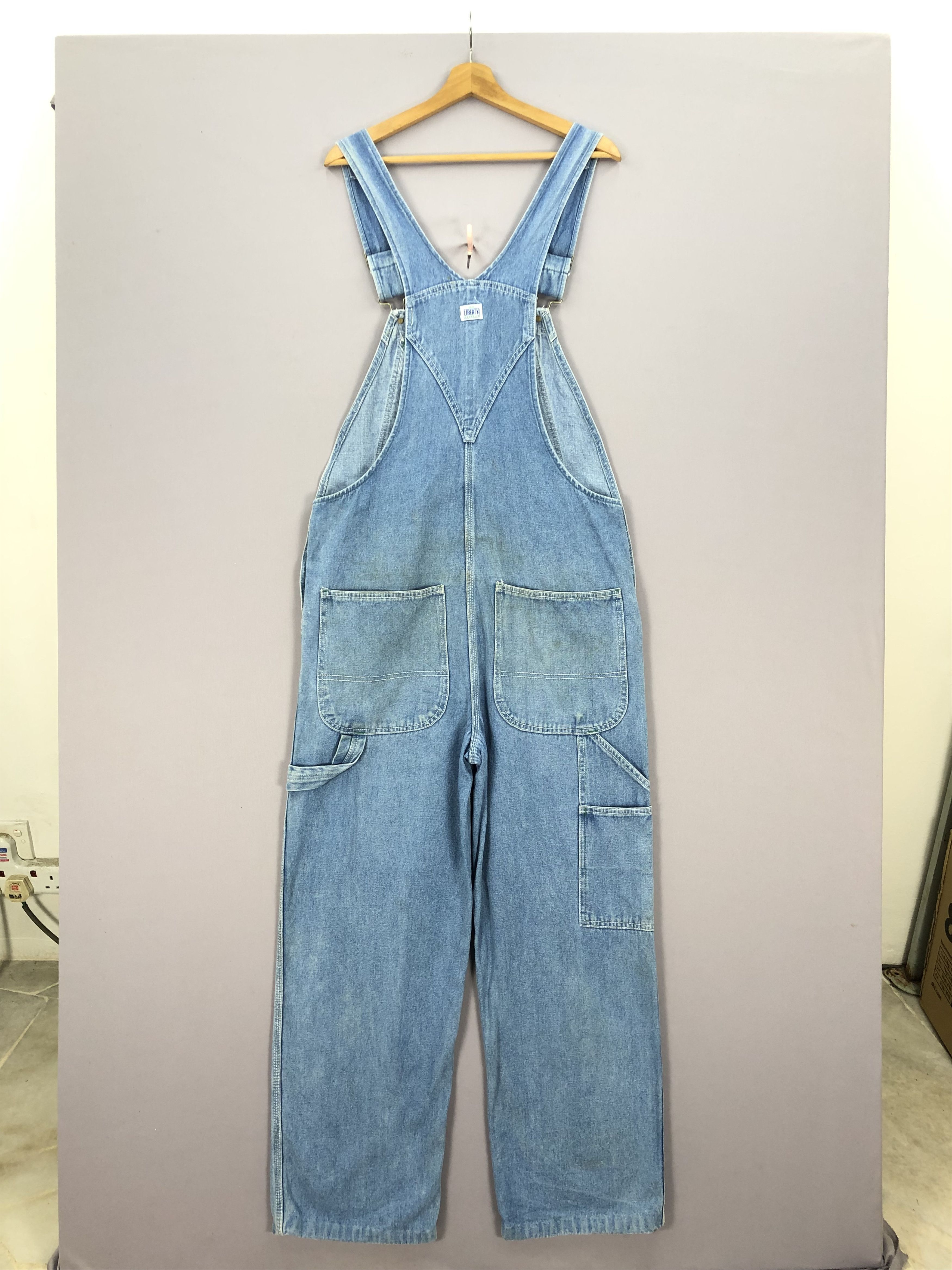 Liberty × Vintage Vintage 90s Liberty Carpenter Denim Jeans Overalls Size US 36 / EU 52 - 2 Thumbnail