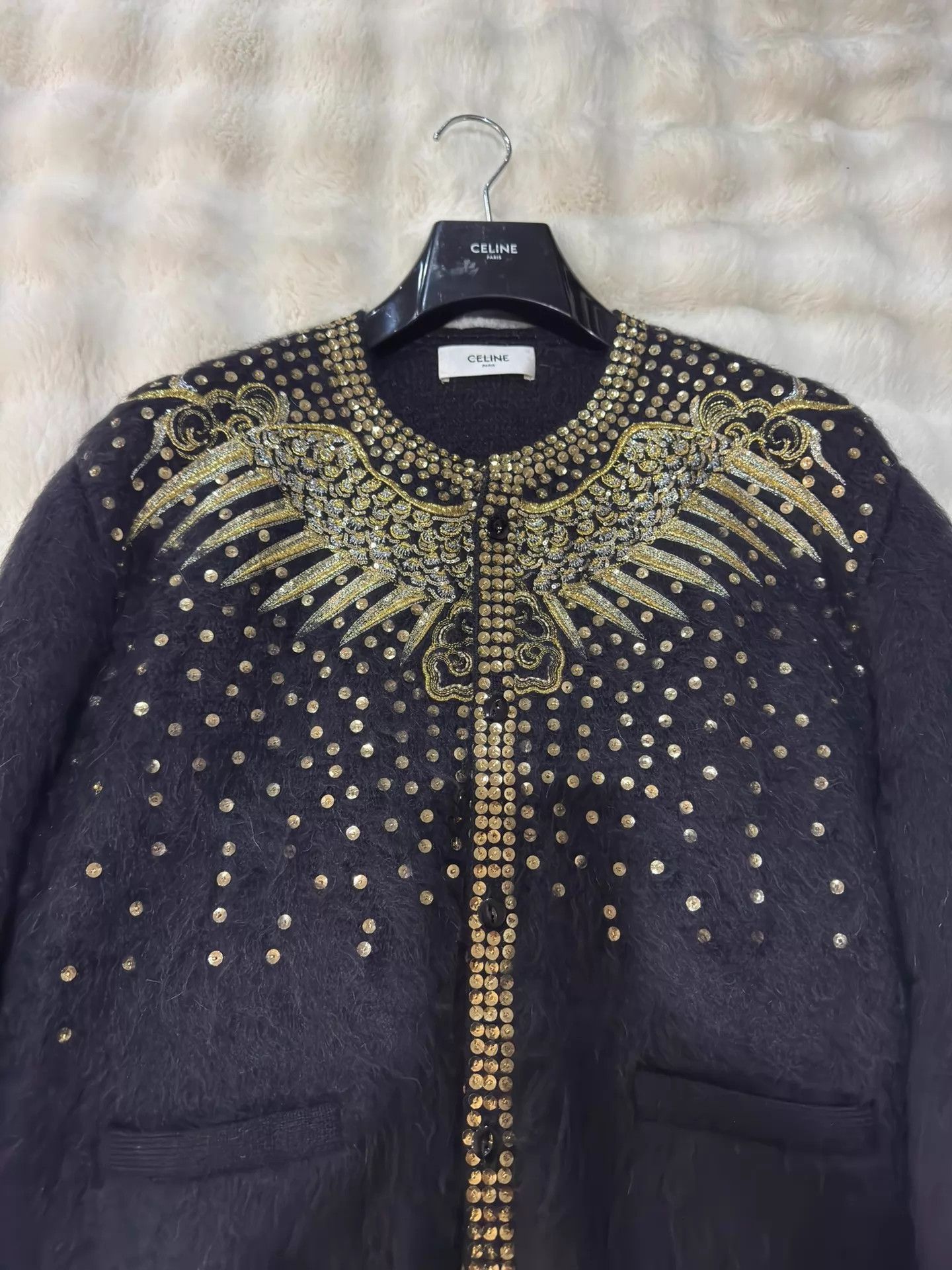 Celine Celine Heavily Beaded Gold Wing Cardigan XS New With Tags Size US XS / EU 42 / 0 - 3 Thumbnail