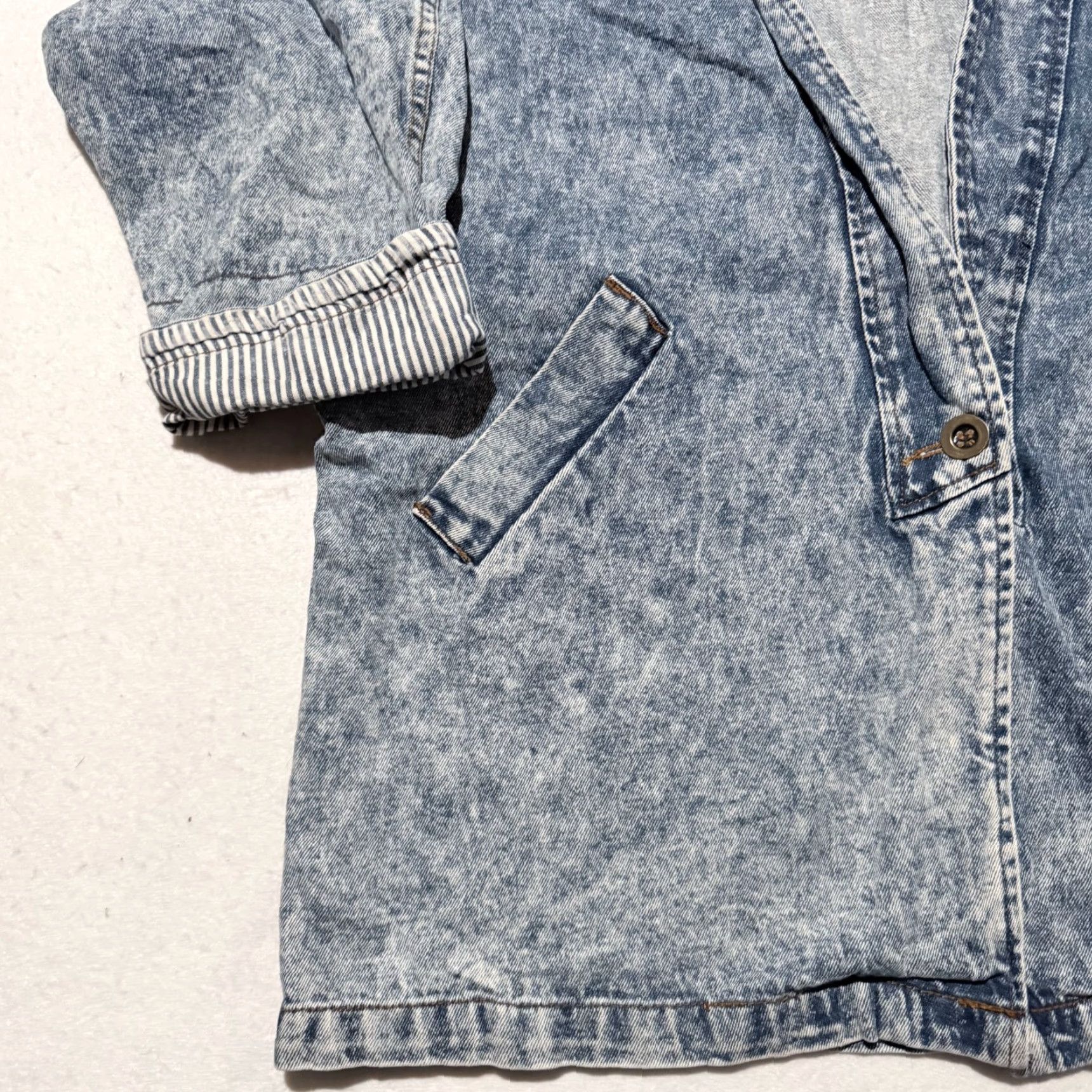 Vintage VINTAGE Stefano Jacket Women Blue Acid Wash Denim Oversized Streetwear 20W Styling - 80s City Classic Mens Womens Girls Size 3XL / US 20-22 - 7 Thumbnail