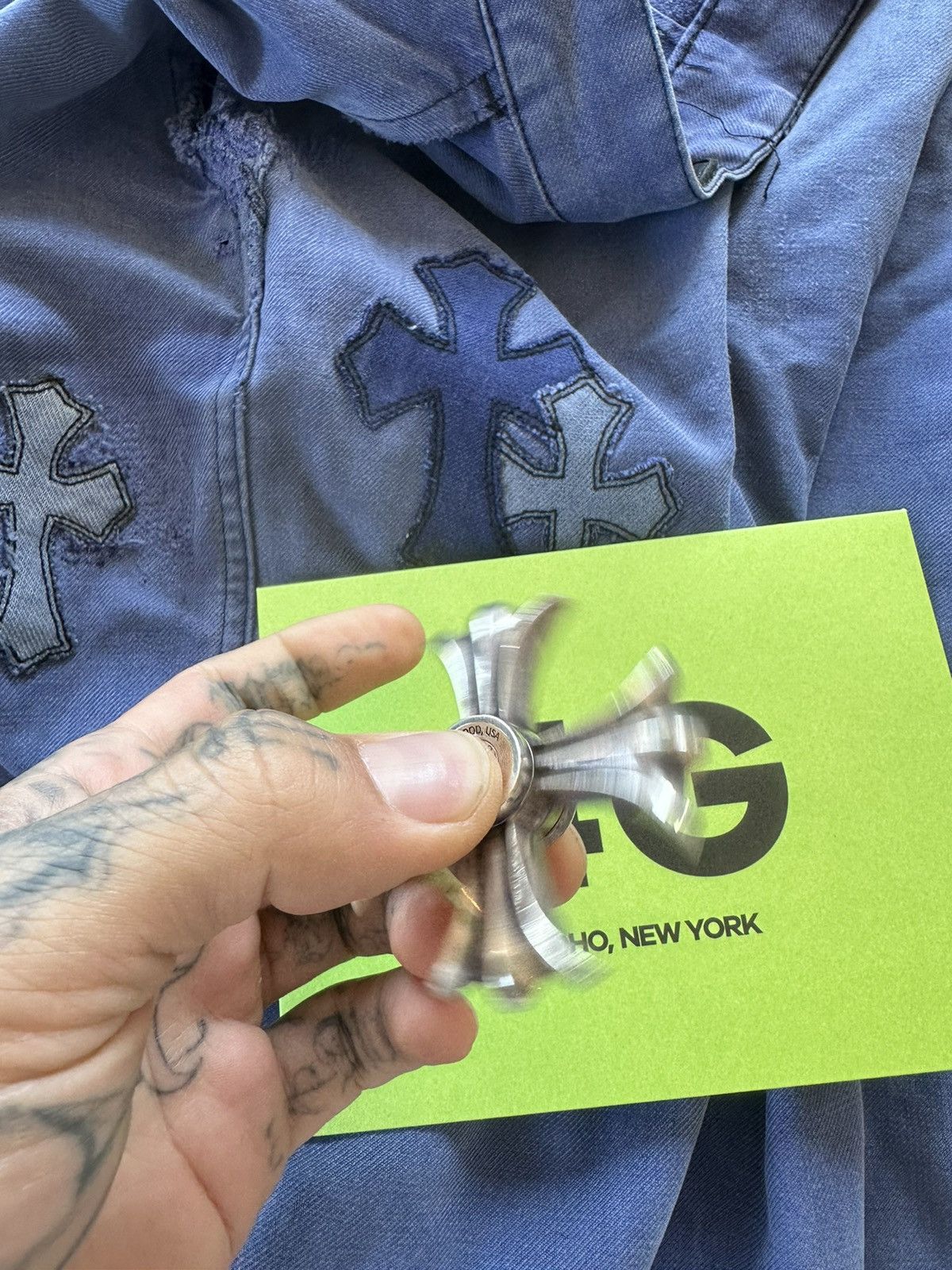 Chrome Hearts Chrome Hearts Cross Plus SOLID SILVER FIDGET SPINNER Size ONE SIZE - 2 Thumbnail