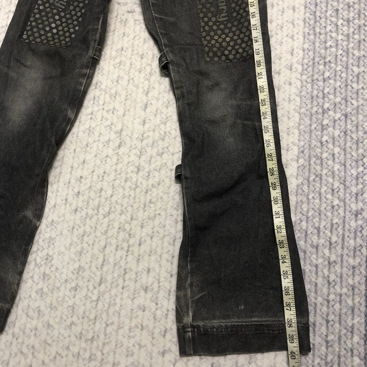 Rare Distressed Japanese Brand Punk Bondage Flare Jeans