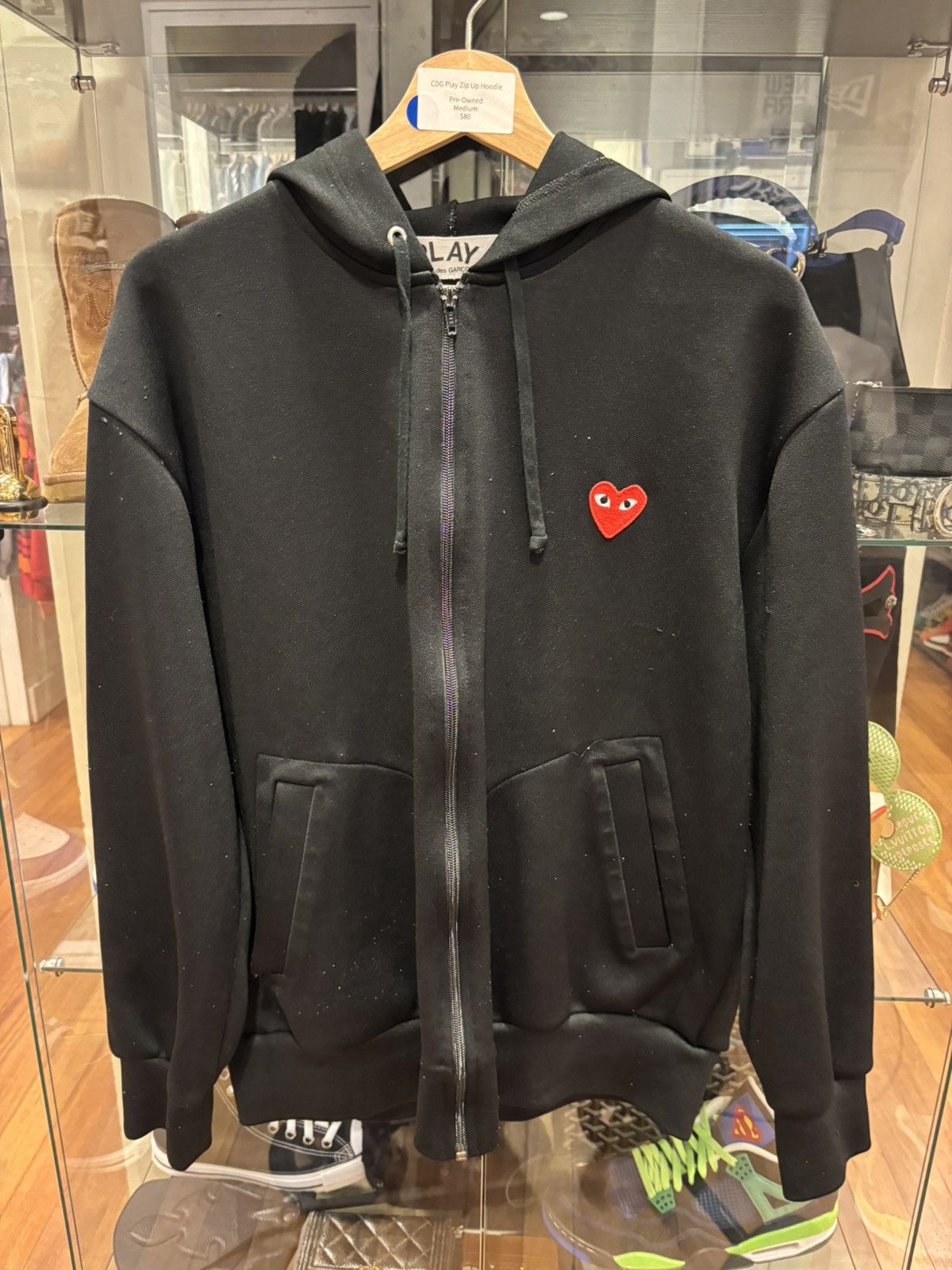 トップス COMME des GARCONS PLAY Zip Up Hoodie Comme Des Garcons Play Zip Up Hoodie | Grailed