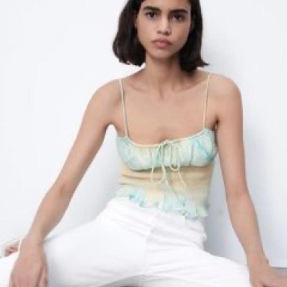 Zara Zara l Tie Dyed Smocked Spaghetti Strap Top Size Medium Size M / US 6-8 / IT 42-44 - 8 Thumbnail