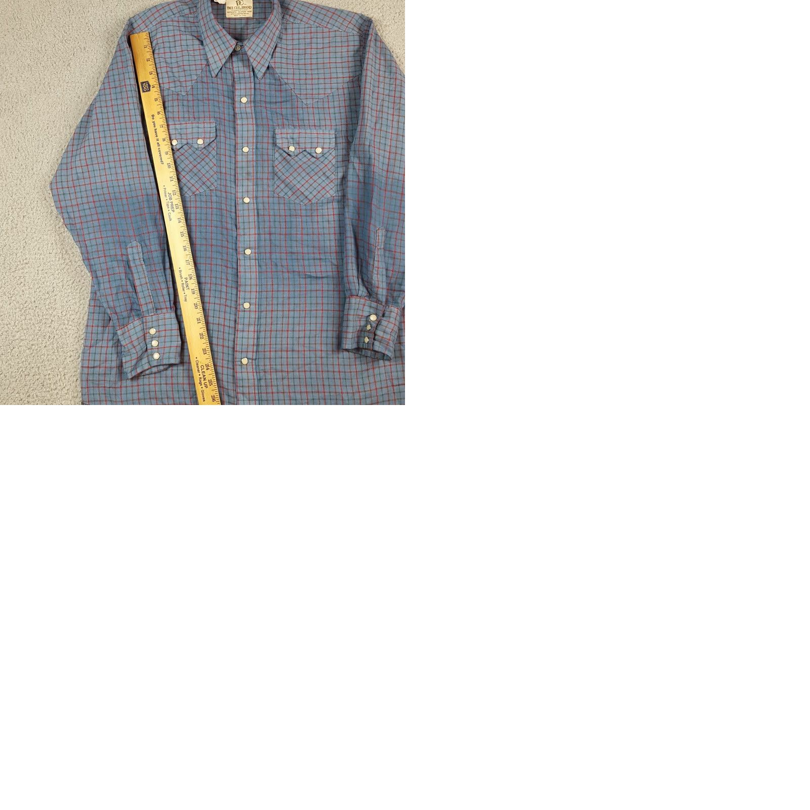 Vintage VINTAGE Dee Cee Faded Western Pearl Snap Size L Button-Up Cowboy Rockabilly Shirt Size US L / EU 52-54 / 3 - 9 Thumbnail