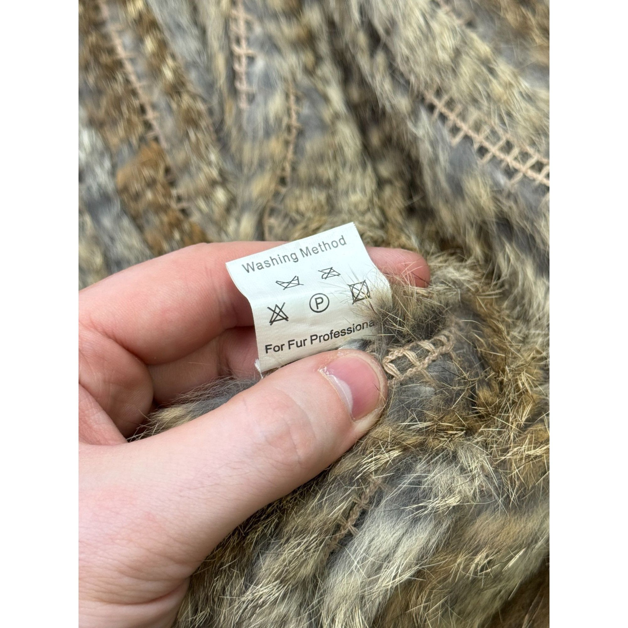 Other Unisex Angelique.L Marmor Rabbit Fur Vest (Y1277) Size L / US 10 / IT 46 - 6 Thumbnail