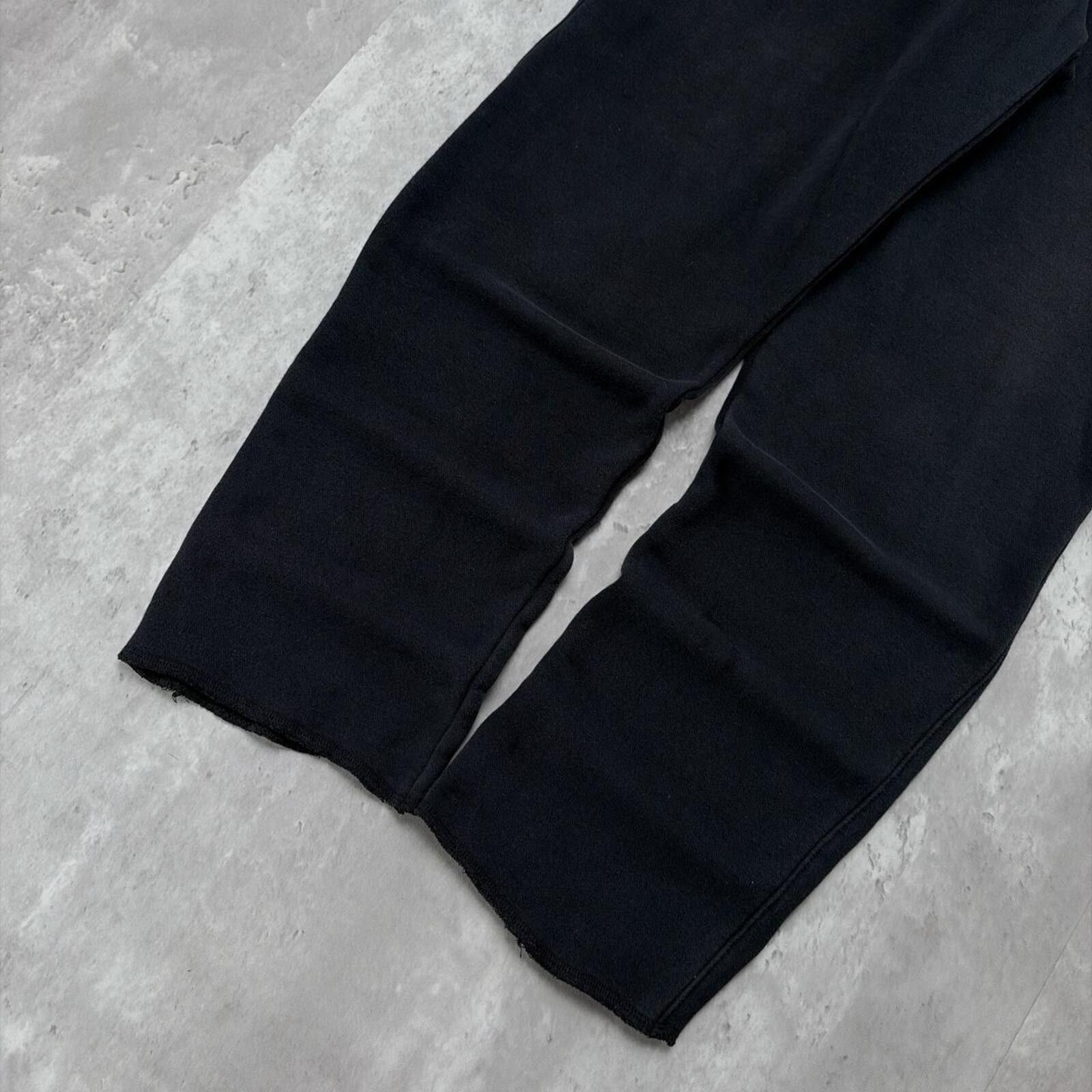 Nike Y2K Black Nike Swoosh Grunge Loose Skater Sweatpants Size US 30 / EU 46 - 4 Thumbnail