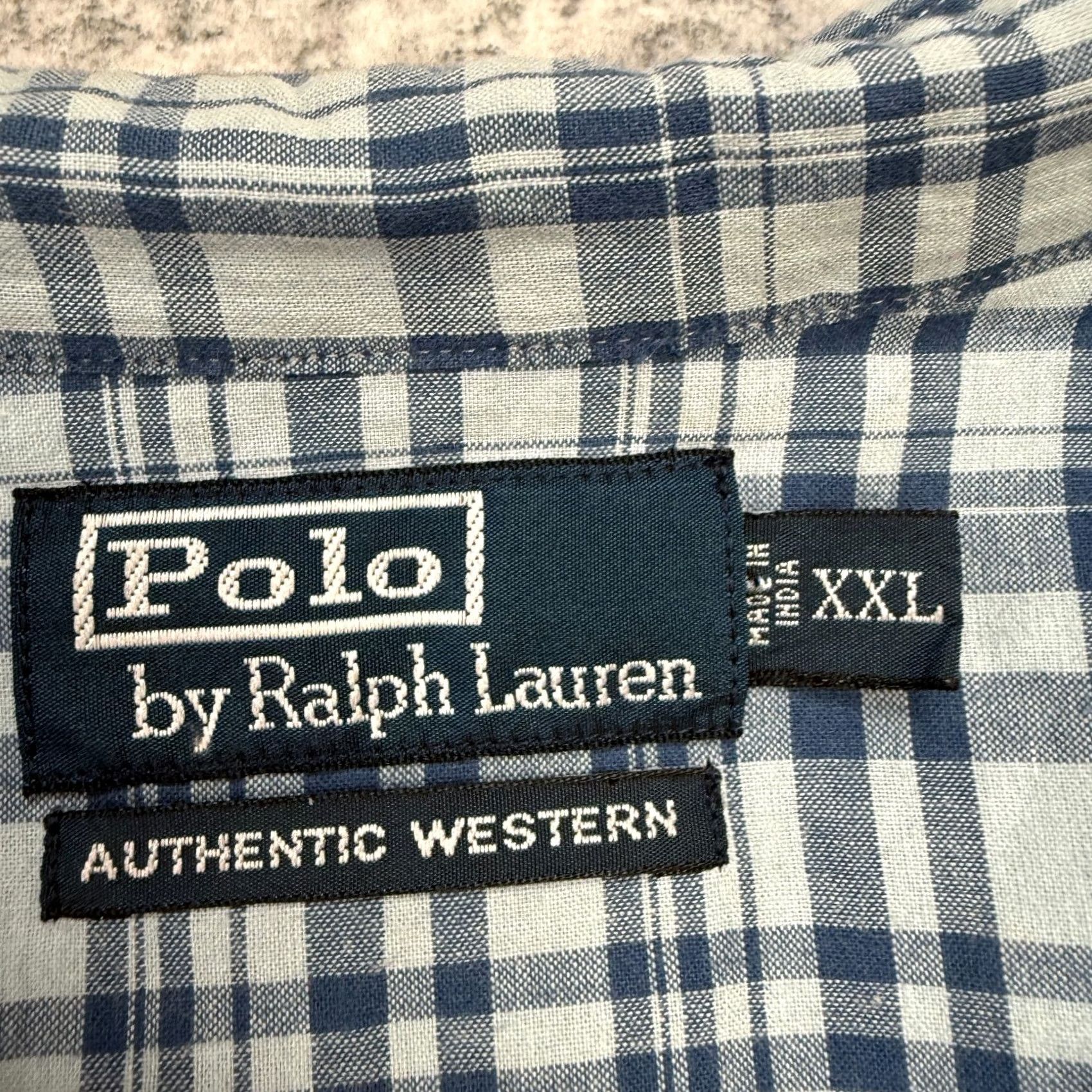 Polo Ralph Lauren VINTAGE Polo Ralph Lauren Shirt Mens 2XL Western Pearl Snap Blue Plaid Size US XXL / EU 58 / 5 - 3 Thumbnail