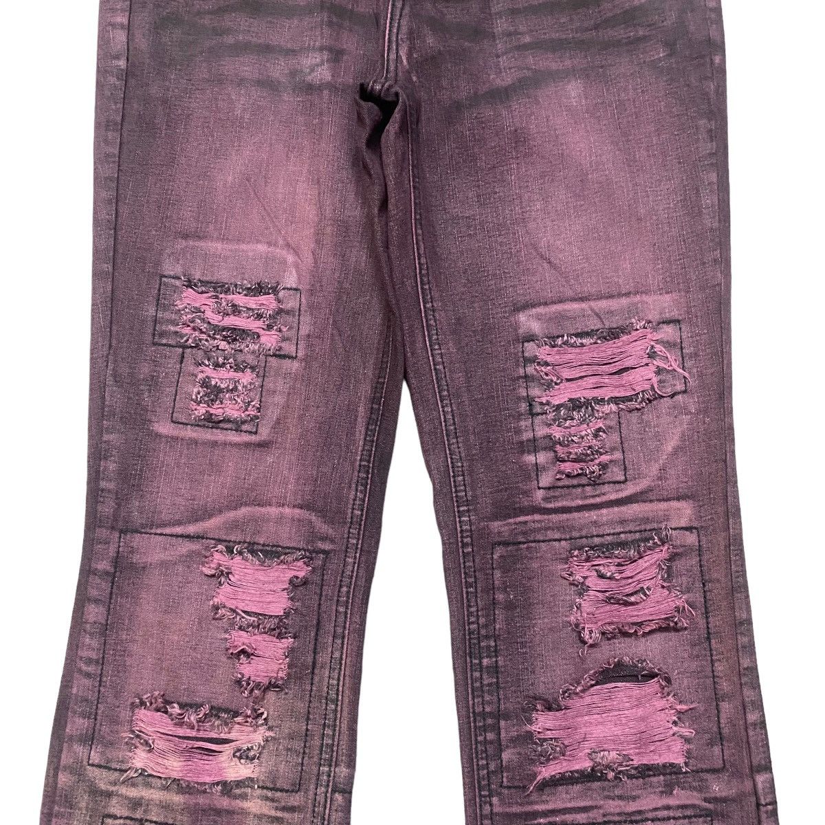 Japanese Brand Japanese Brand Saucy Cool Wine Red Distressed Jeans Size US 32 / EU 48 - 6 Thumbnail