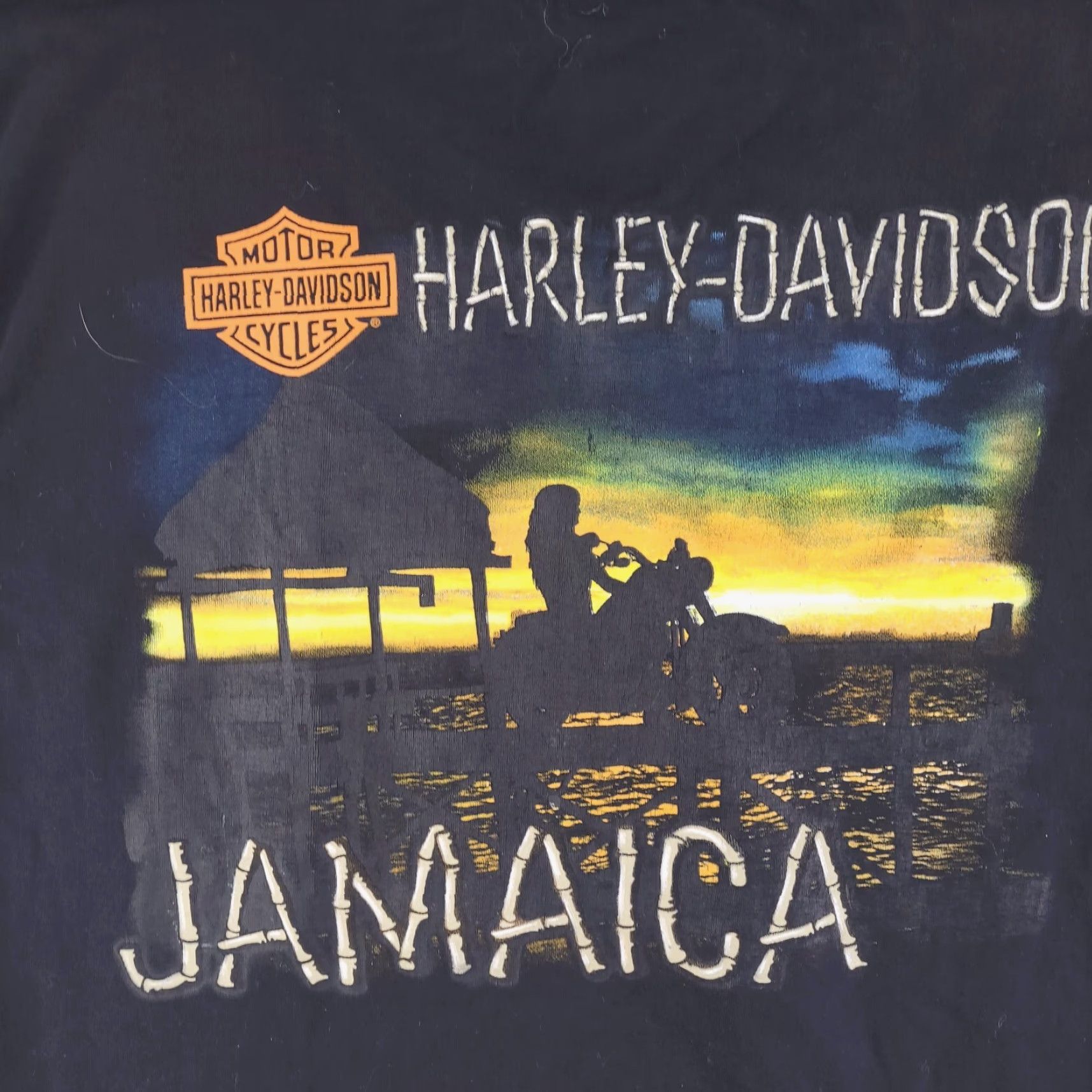 Harley Davidson Harley-Davidson Shirt Mens XL Jamaica Graphic Short Sleeve Black Size US XL / EU 56 / 4 - 2 Thumbnail