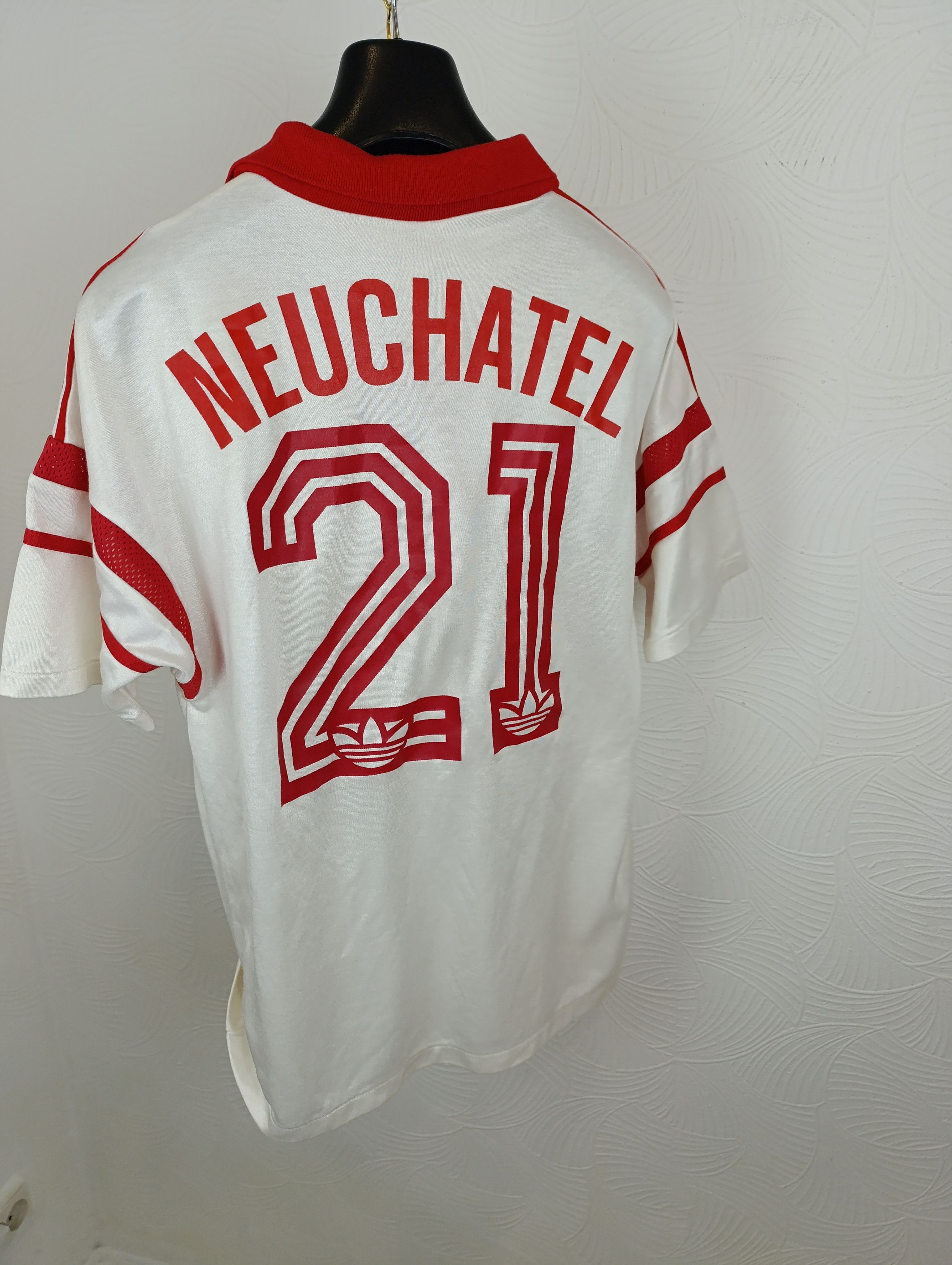 Adidas ADIDAS VENTEX VINTAGE NEUCHATEL WHITE 1988/1990 SHIRT #14 Size US L / EU 52-54 / 3 - 2 Thumbnail