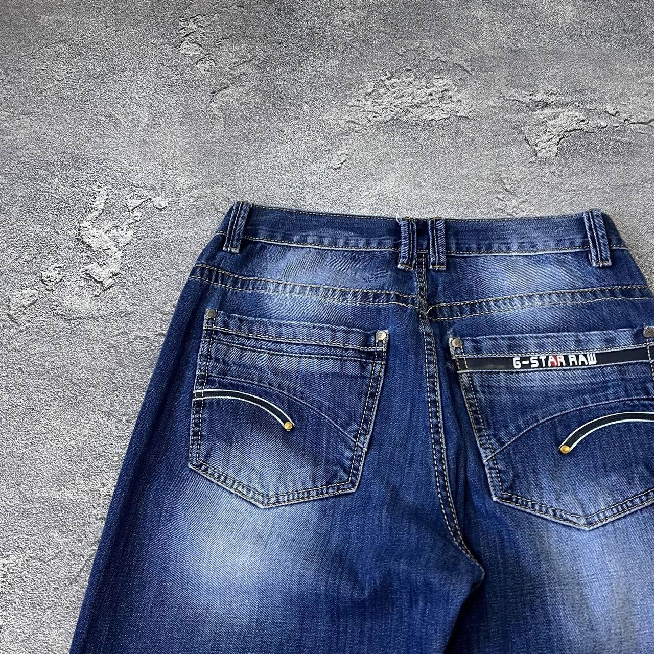 G-Star Vintage Big Logo G-Star Faded Jeans Distressed Thrashed Y2K Size US 33 - 11 Thumbnail