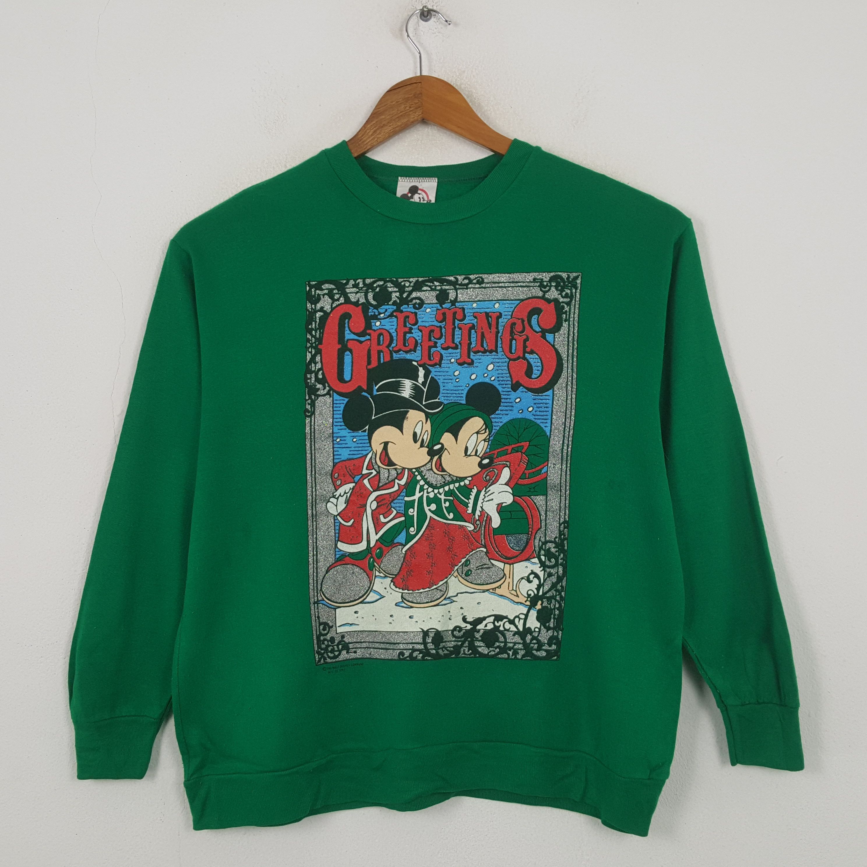 Disney Vintage Chrismas Mickey And Minnie Promo Sweatshirt RR5 Size US L / EU 52-54 / 3 - 1 Thumbnail