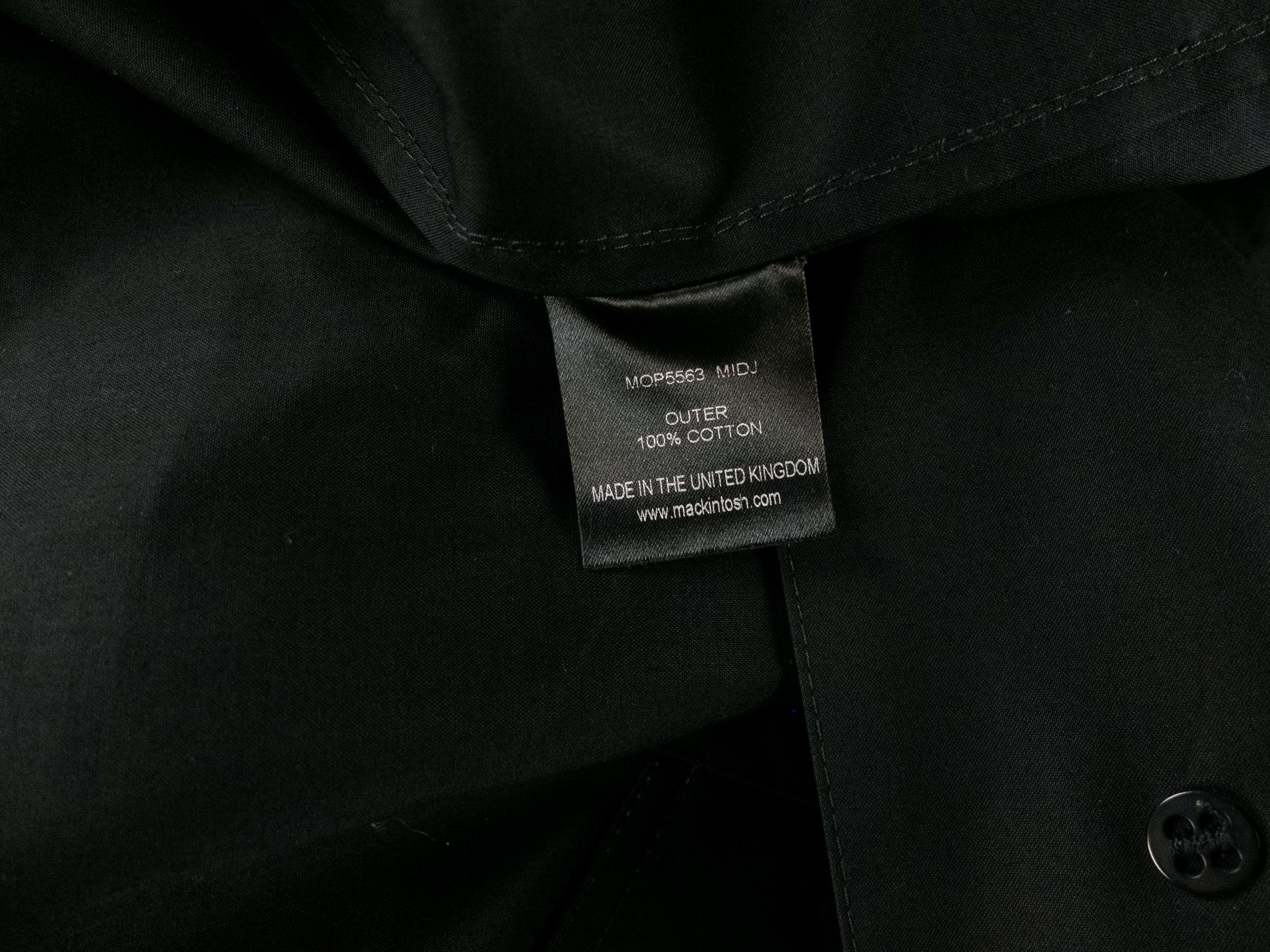 Mackintosh MACKINTOSH Manchester black regular fit cotton coat Size US M / EU 48-50 / 2 - 11 Thumbnail