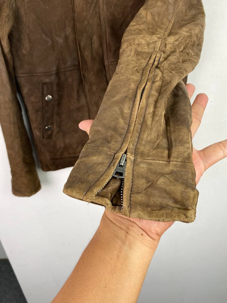 Leather vintage okiraku lamb leather jacket fur lining ideal zipper Size US S / EU 44-46 / 1 - 6 Thumbnail