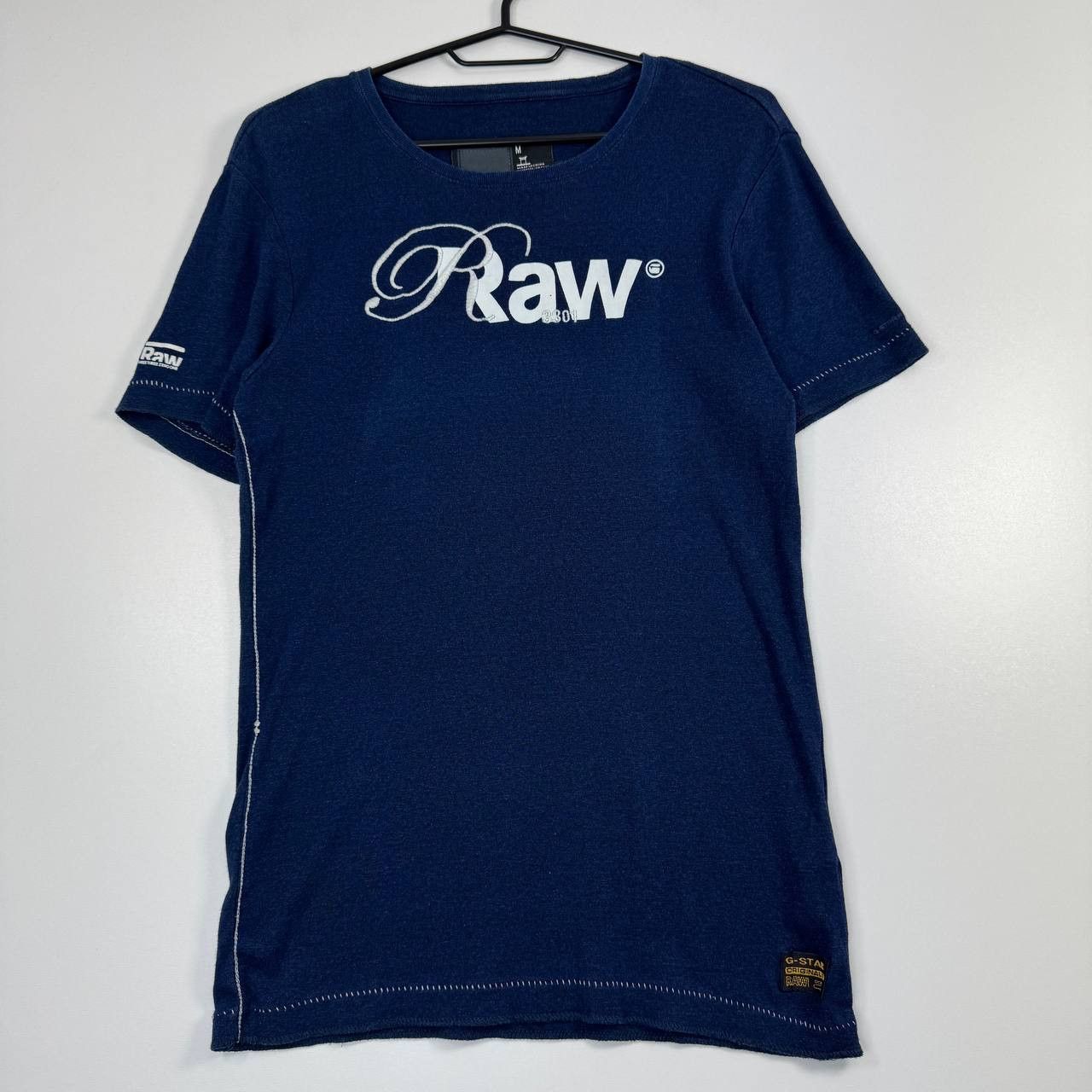 G-Star G-Star RAW T-Shirt Blue Graphic Logo Tee Casual Men Size M Size US M / EU 48-50 / 2 - 1 Thumbnail