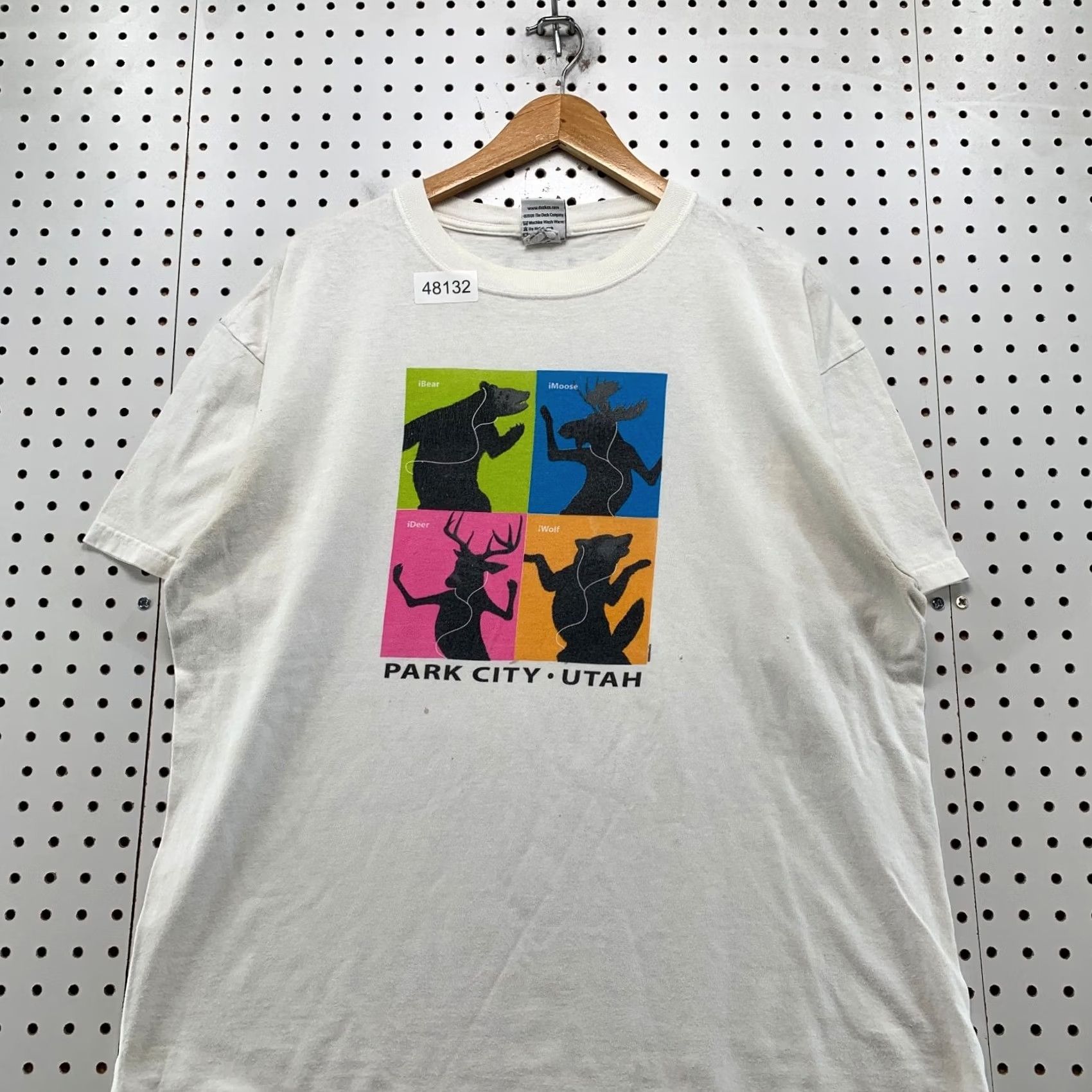 Vintage VINTAGE Park City Utah T Shirt Mens XL White Apple Parody Nature Animals Funny Size US XL / EU 56 / 4 - 4 Thumbnail
