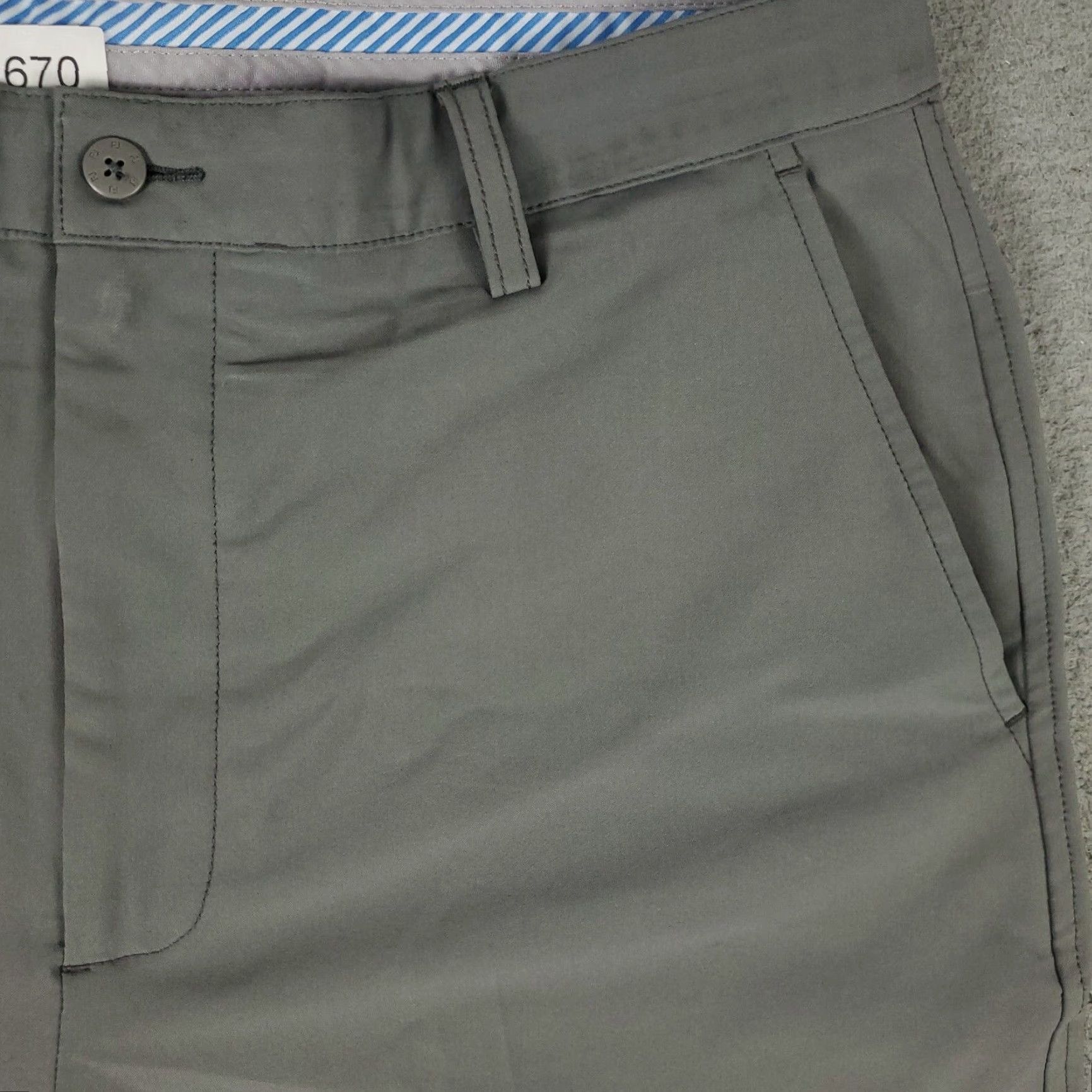 Footjoy FJ FootJoy Shorts Mens Size 38 Gray Stretch Golf Casual Flat Front Chino * Size US 38 / EU 54 - 3 Thumbnail