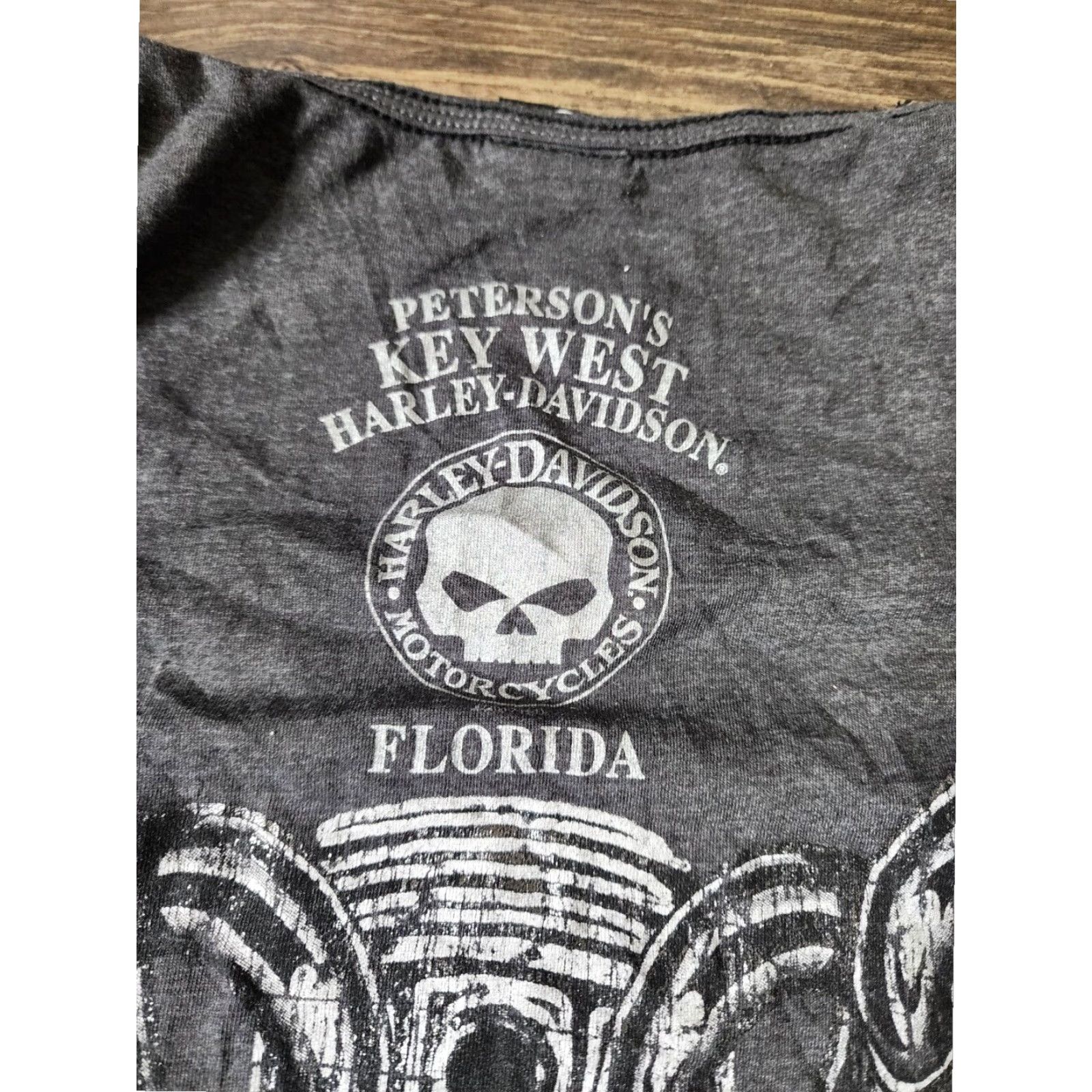 Harley Davidson Retro Harley Davidson Women's Gray Tank Top Double Sided Graphic Print Size L / US 10 / IT 46 - 5 Thumbnail