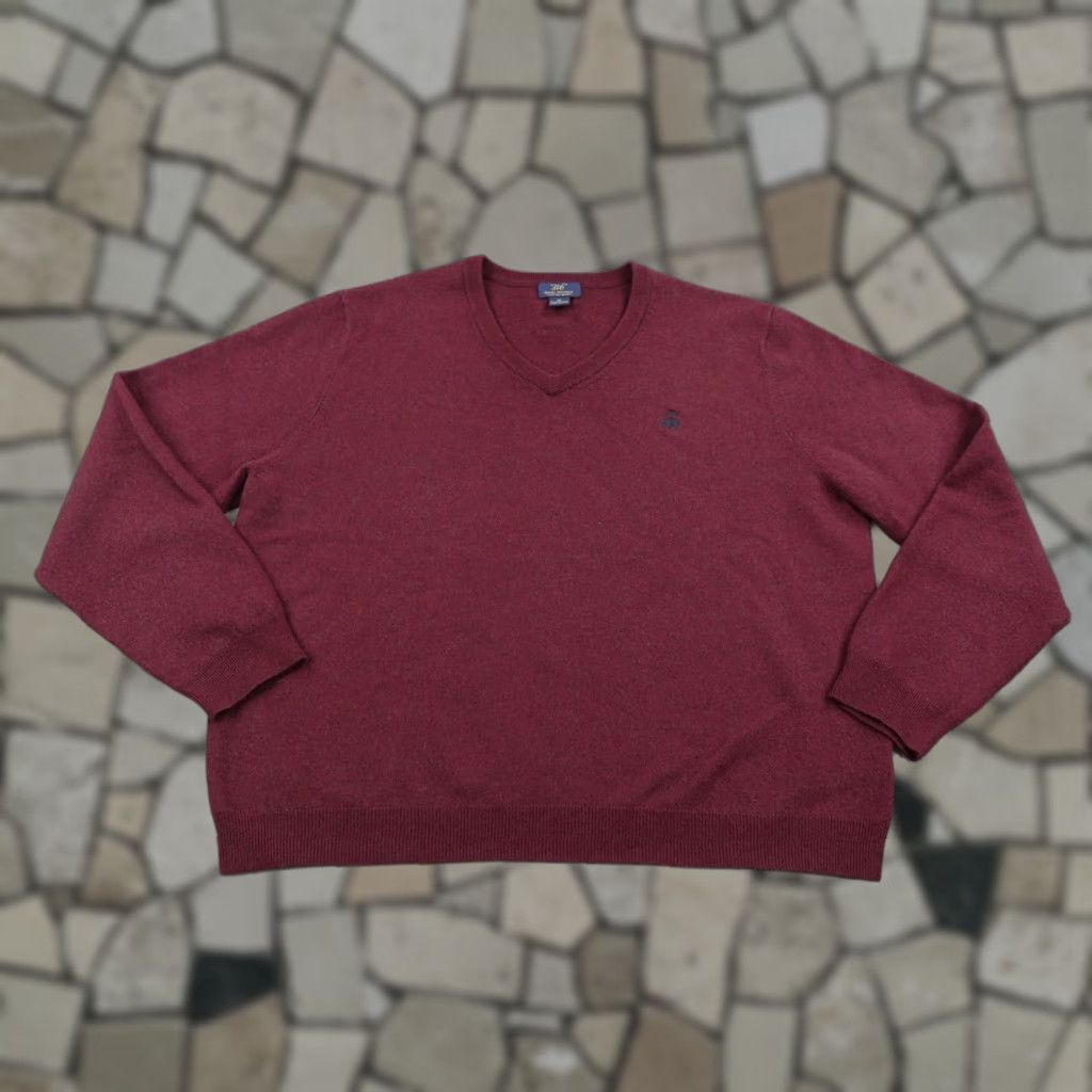 Brooks Brothers VINTAGE Brooks Brothers 346 Sweater Mens XL Burgundy Merino Wool Blend V-Neck Pullover Wool Blend Knit Solid Long Sleeve Mens XL Burgundy Size US XL / EU 56 / 4 - 1 Thumbnail