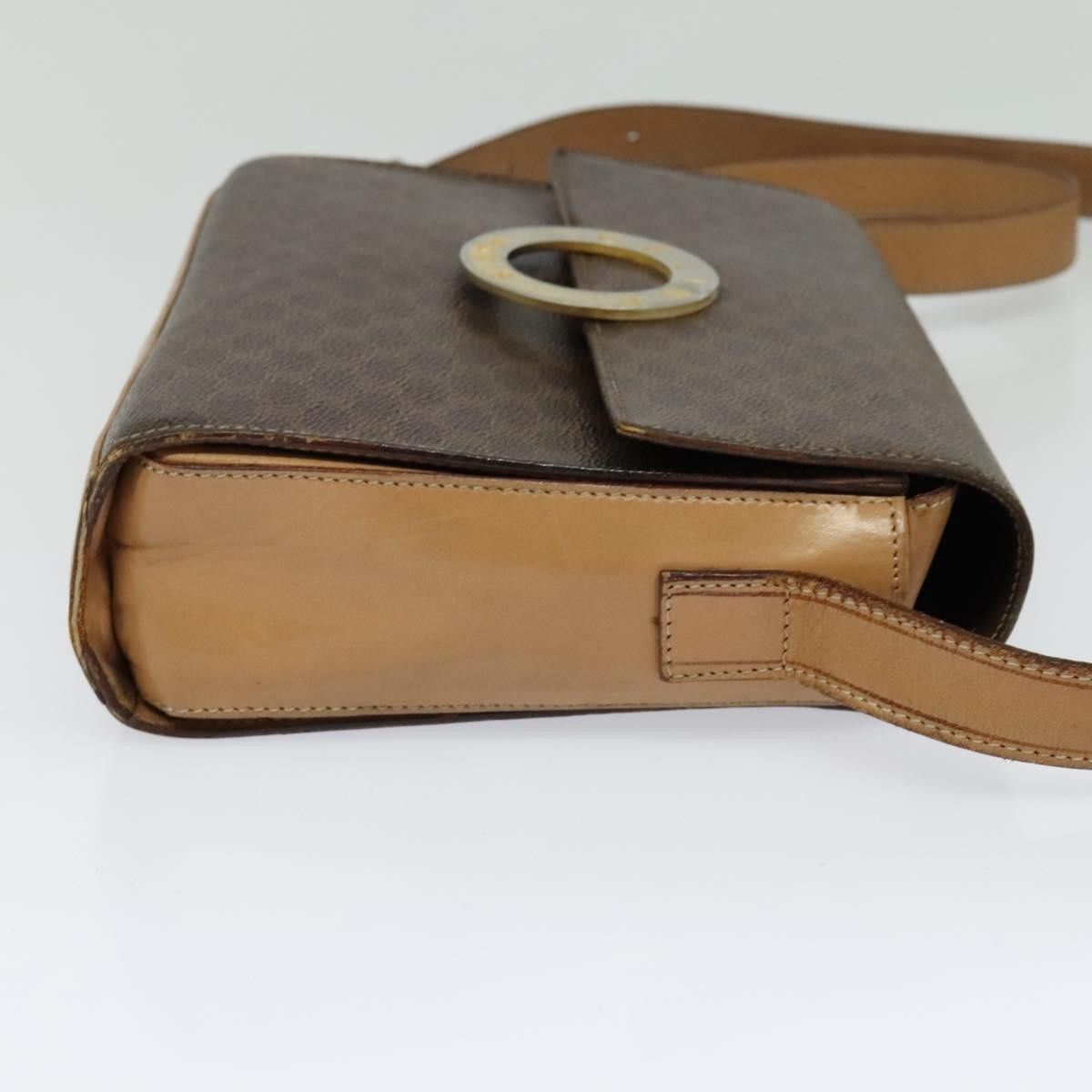 Celine CELINE Macadam Canvas Circle Shoulder Bag Pvc Leather Brown Size ONE SIZE - 5 Thumbnail