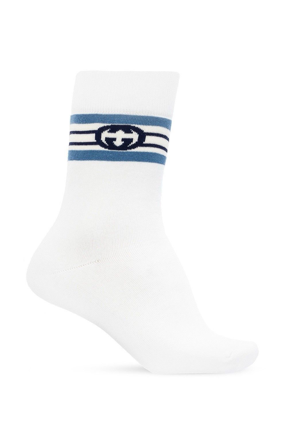Gucci GUCCI - GG LOGO INTERLOCKING SOCKS IN STRETCH COTTON SIZE L Size ONE SIZE - 1 Thumbnail