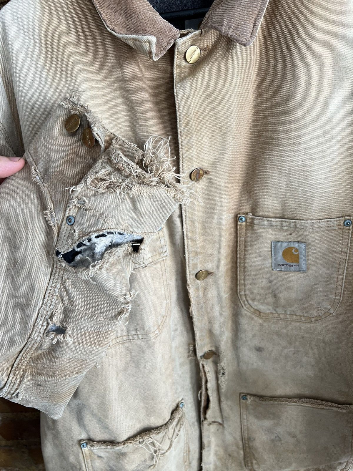 Carhartt Vintage Thrashed Carhartt distressed jacket *Quick Sell* Size US XL / EU 56 / 4 - 3 Thumbnail