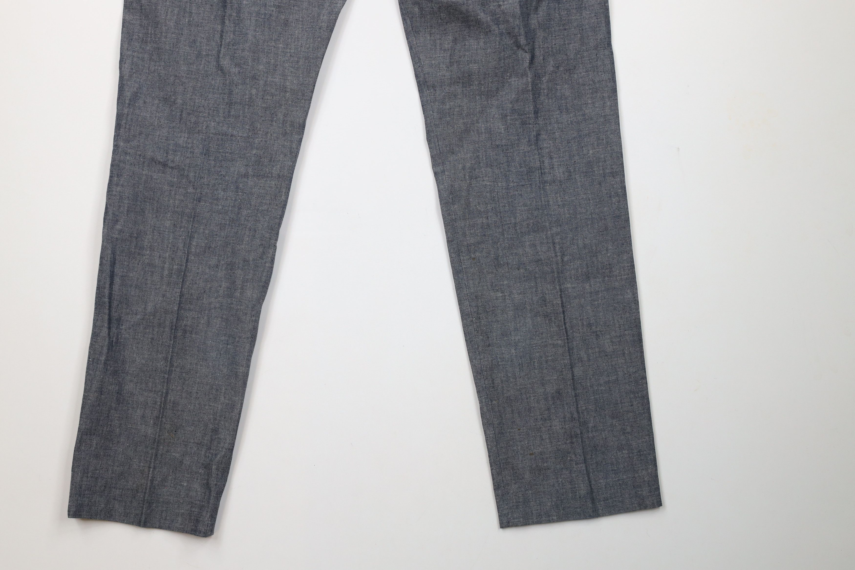 J.Crew × Vintage J Crew Fit Skinny Leg Chambray Chino Pants Trousers Blue Size US 33 - 11 Thumbnail