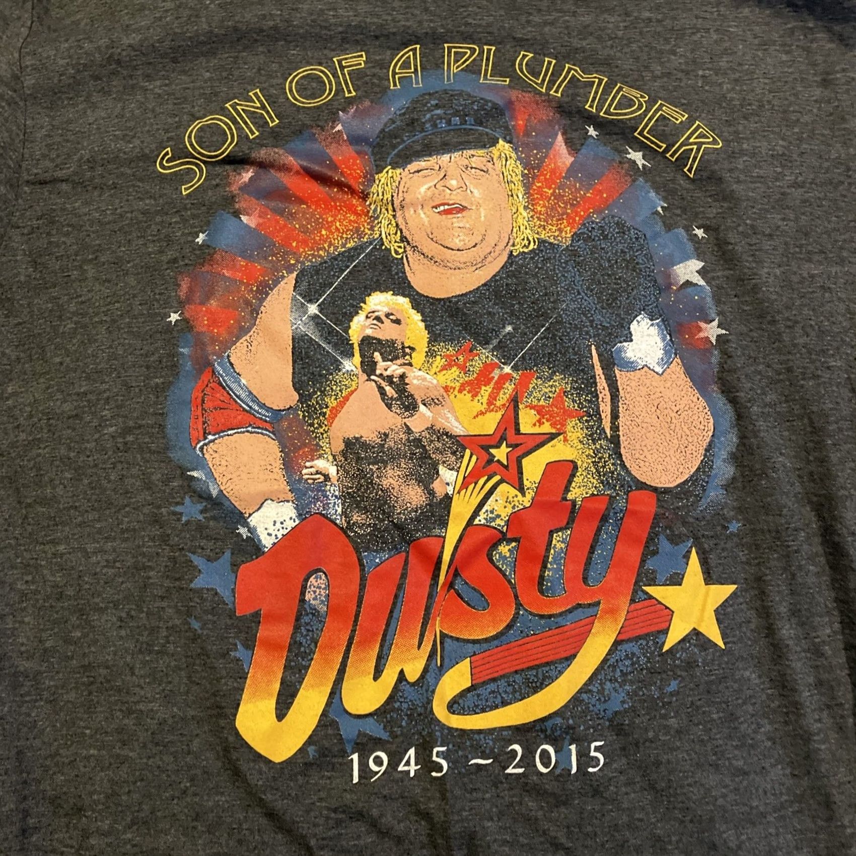 Gildan Dusty Rhodes Son Of A Plumber Tribute T Shirt Mens XL Gray NWOT Awesome Gildan T-Shirt Size US XL / EU 56 / 4 - 2 Thumbnail