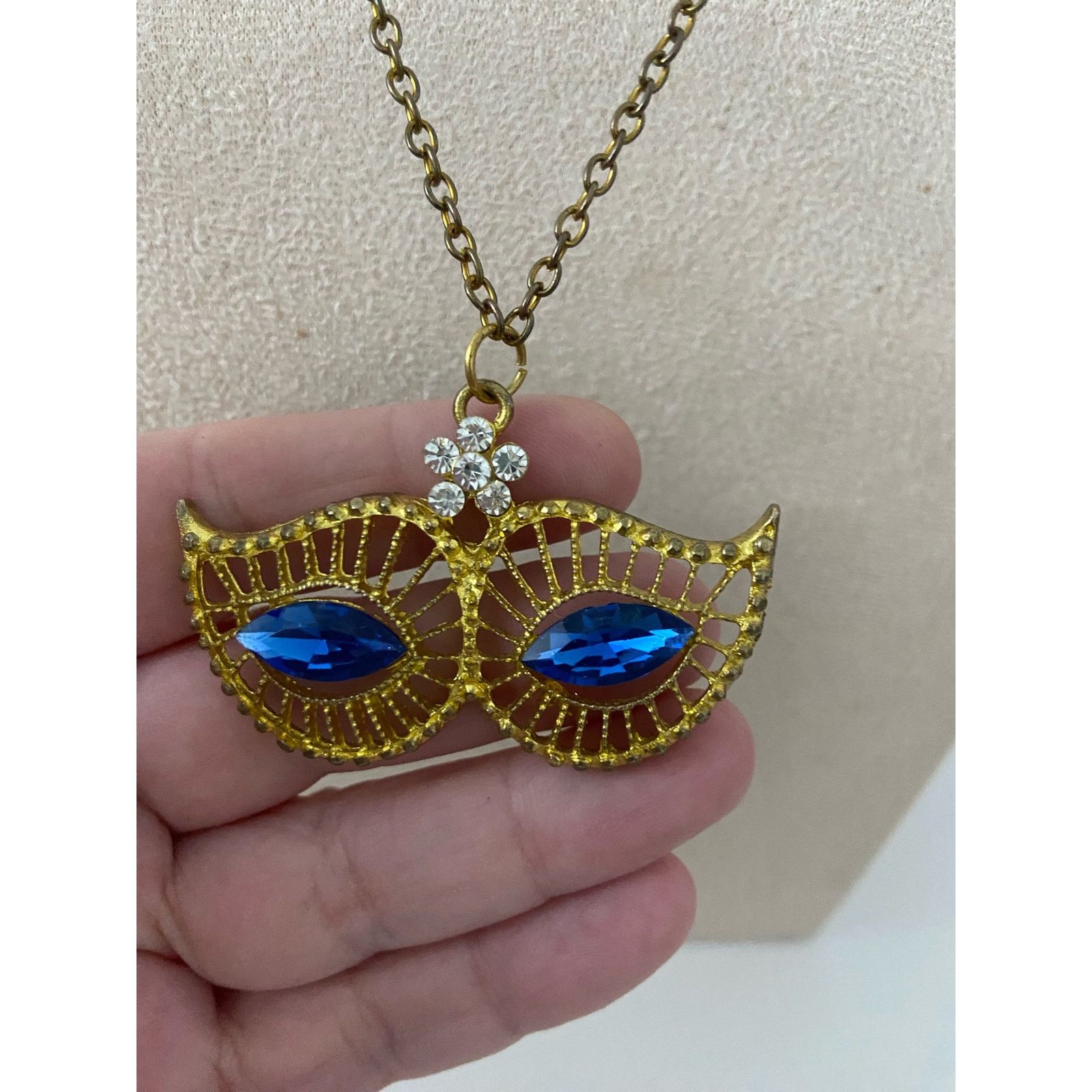 Vintage mask pendant necklace Size ONE SIZE - 2 Thumbnail
