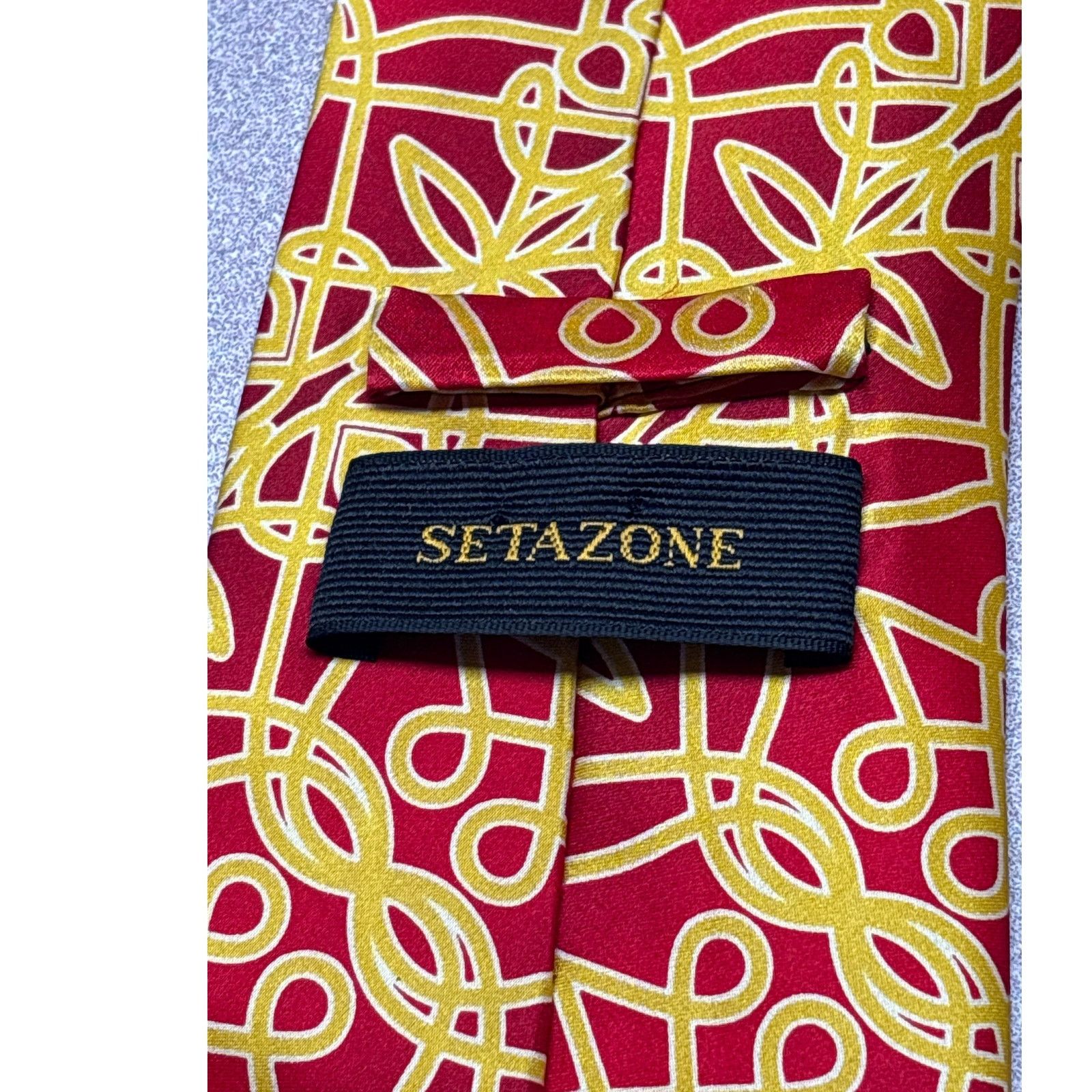 Other SetaZone Red and Yellow Silk Tie Size ONE SIZE - 5 Thumbnail