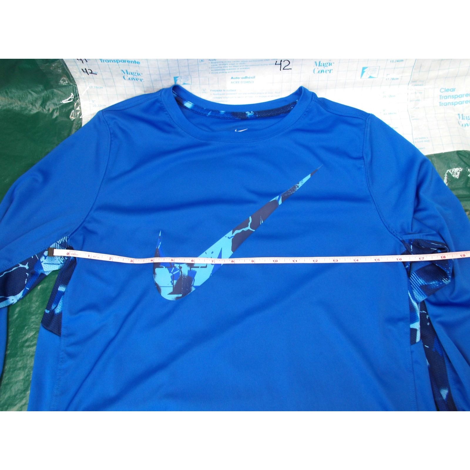 Nike Nike DriFit Youth XL Blue Athlet Shirt Camo Logo Long Sleeve Size US XL / EU 56 / 4 - 4 Thumbnail