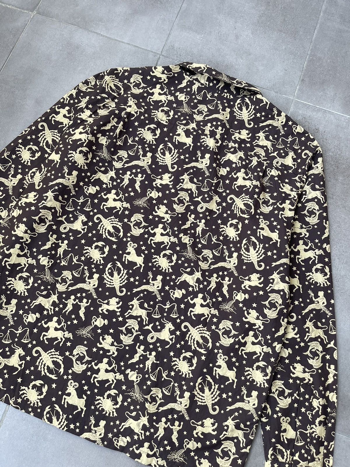 YMC !DS! SS23 YMC Zodiac Motif Silk Button Up Shirt Size US M / EU 48-50 / 2 - 19 Thumbnail