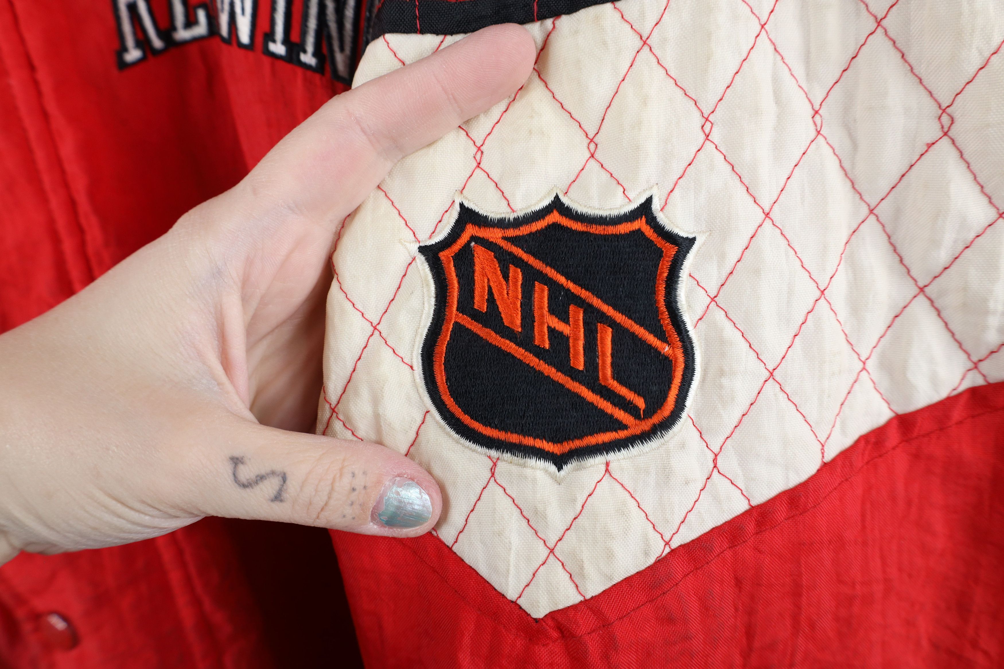 Starter × Vintage Vintage 90s Starter Detroit Red Wings Hockey Hooded Jacket Size US L / EU 52-54 / 3 - 5 Thumbnail
