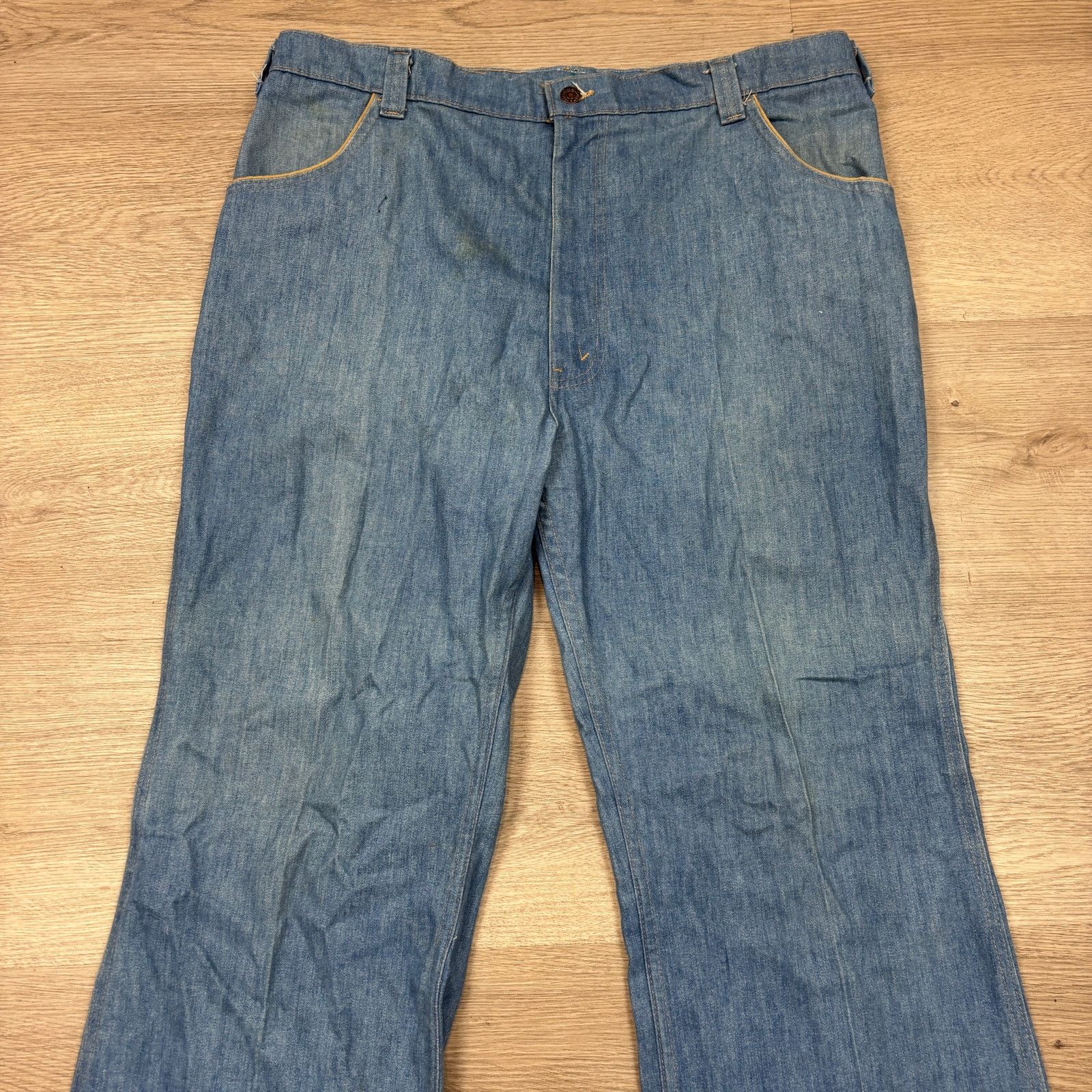 Levi's × Vintage VTG 70s Levi's Orange Tab Talon Flare Bell Bottoms 38x29 Size US 38 / EU 54 - 2 Thumbnail