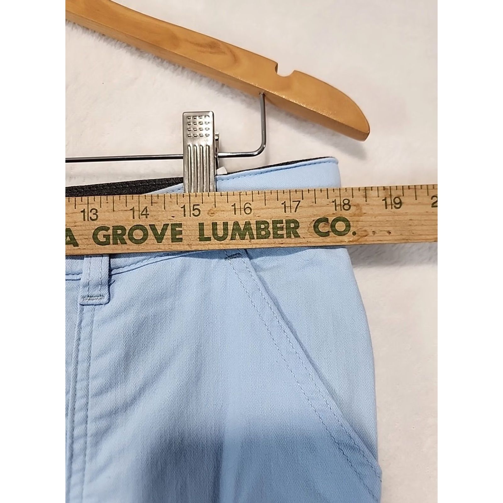 Lee Lee Chino Pants Womens 16 Regular Light Blue High Rise Straight Leg Size 38" / US 16 / IT 52 - 5 Thumbnail
