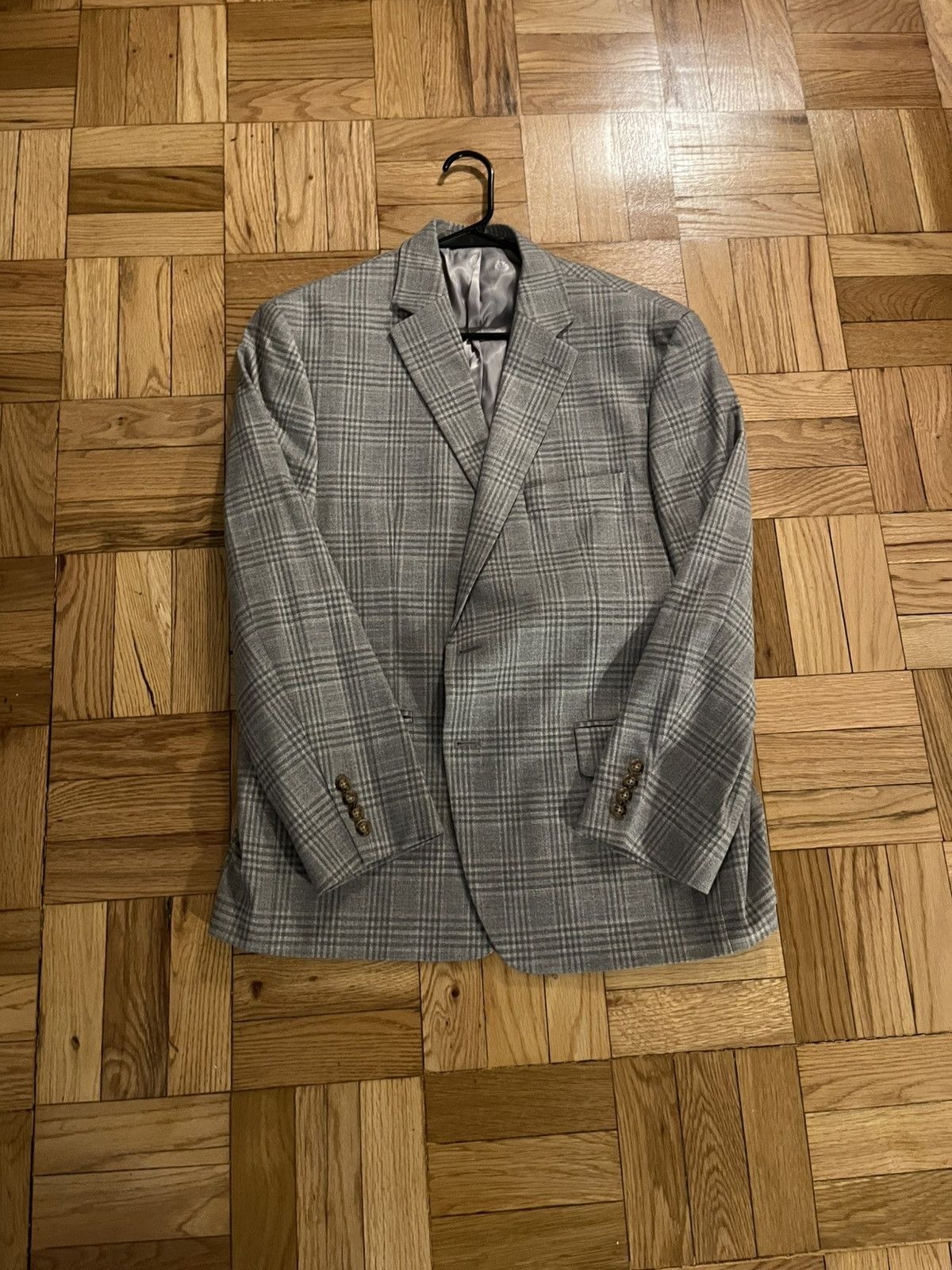 Polo Ralph Lauren Polo Ralph Lauren Grey Plaid Blazer Size 44R - 4 Thumbnail