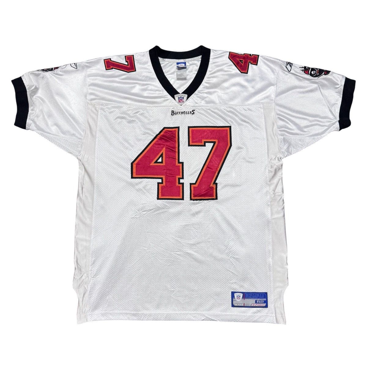 NFL John Lynch Reebok Tampa Bay Buccaneers Jersey 2002 On Field Size US XXL / EU 58 / 5 - 2 Thumbnail
