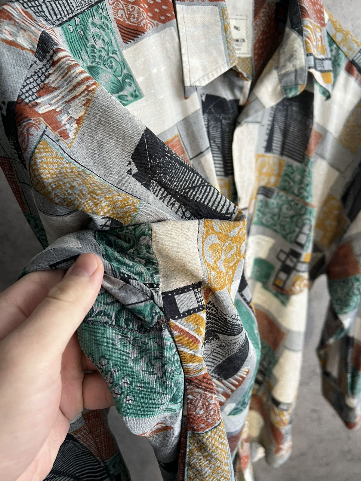 Vintage Vintage Patchwork Shirt The Big Shirt Maker by South West Size US XL / EU 56 / 4 - 17 Thumbnail